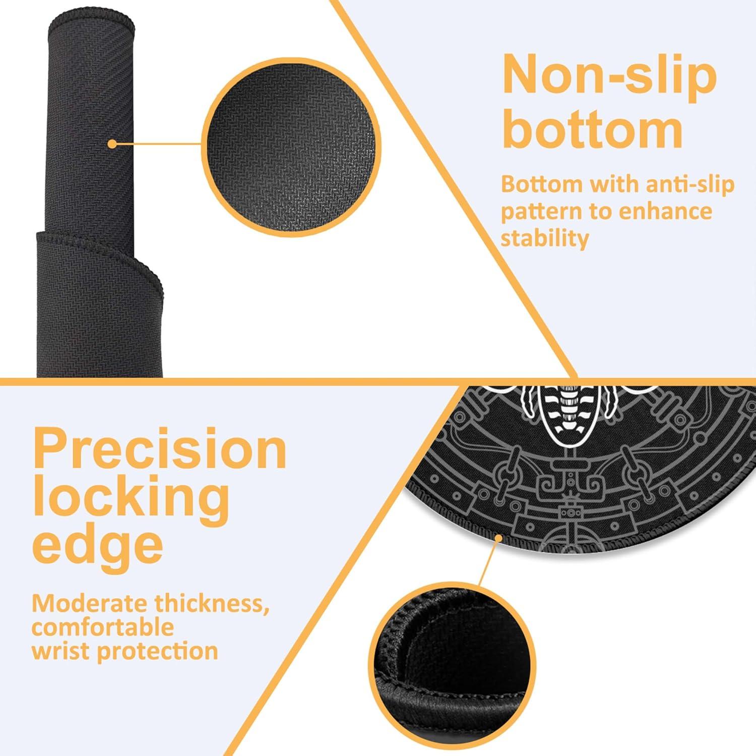 Alfombrilla de escritorio redonda KOAIWPAE 22.35 cm antideslizante