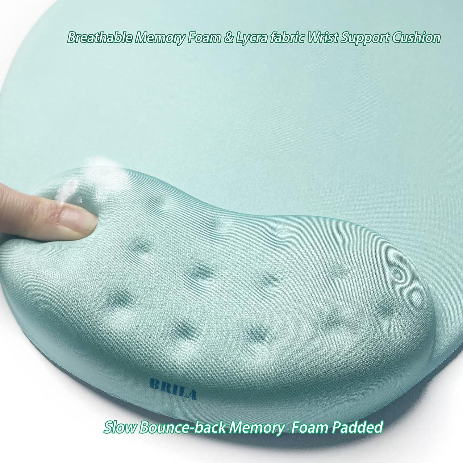 Alfombrilla de Ratón Ergonómica BRILA con Soporte de Muñeca