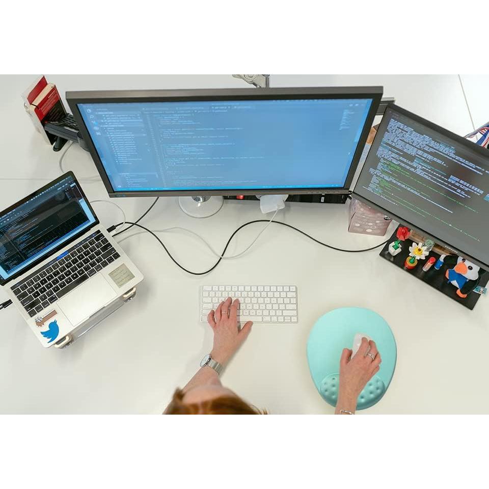 Alfombrilla de Ratón Ergonómica BRILA con Soporte de Muñeca