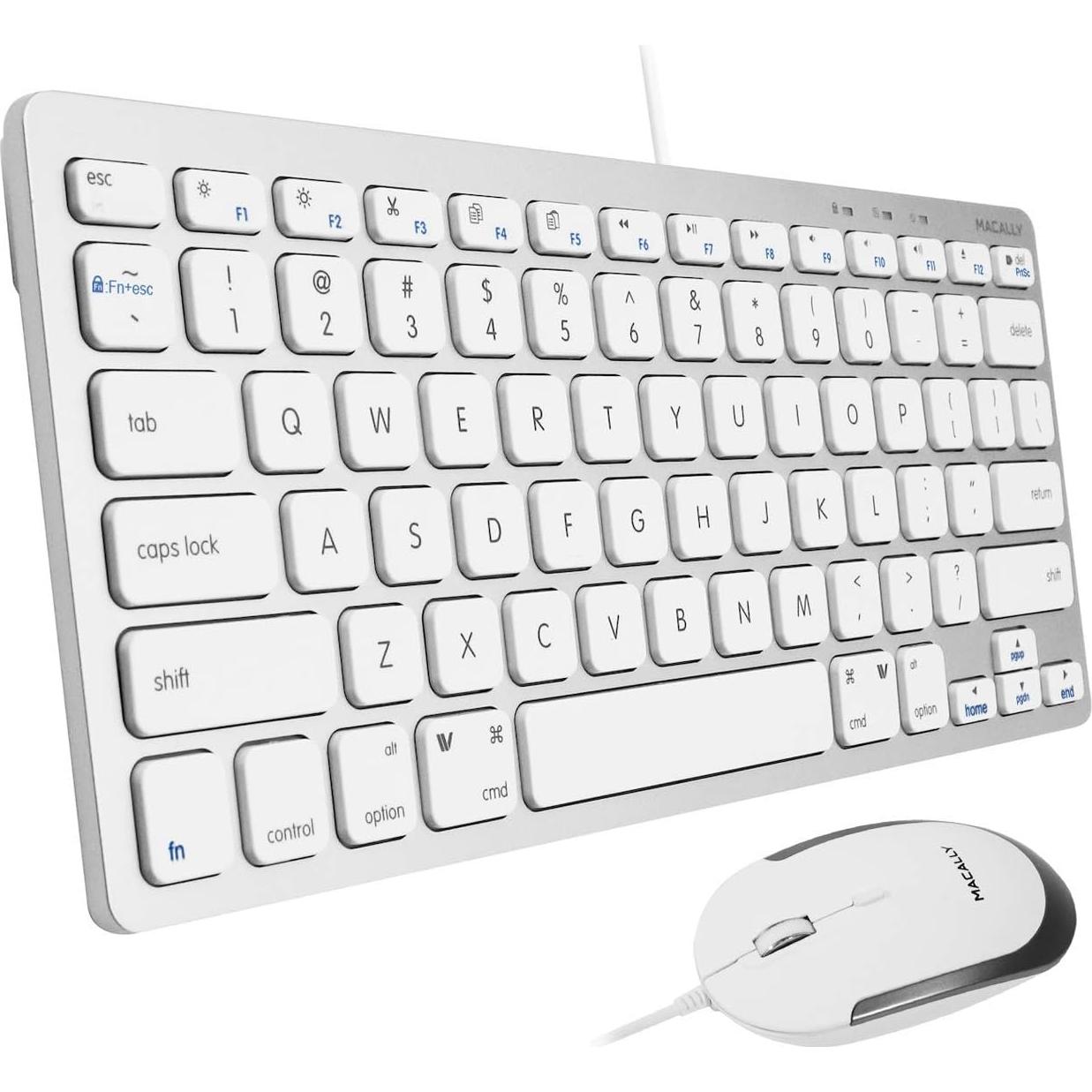 Combo Teclado y Ratón Macally Mini + Soporte Ergonómico
