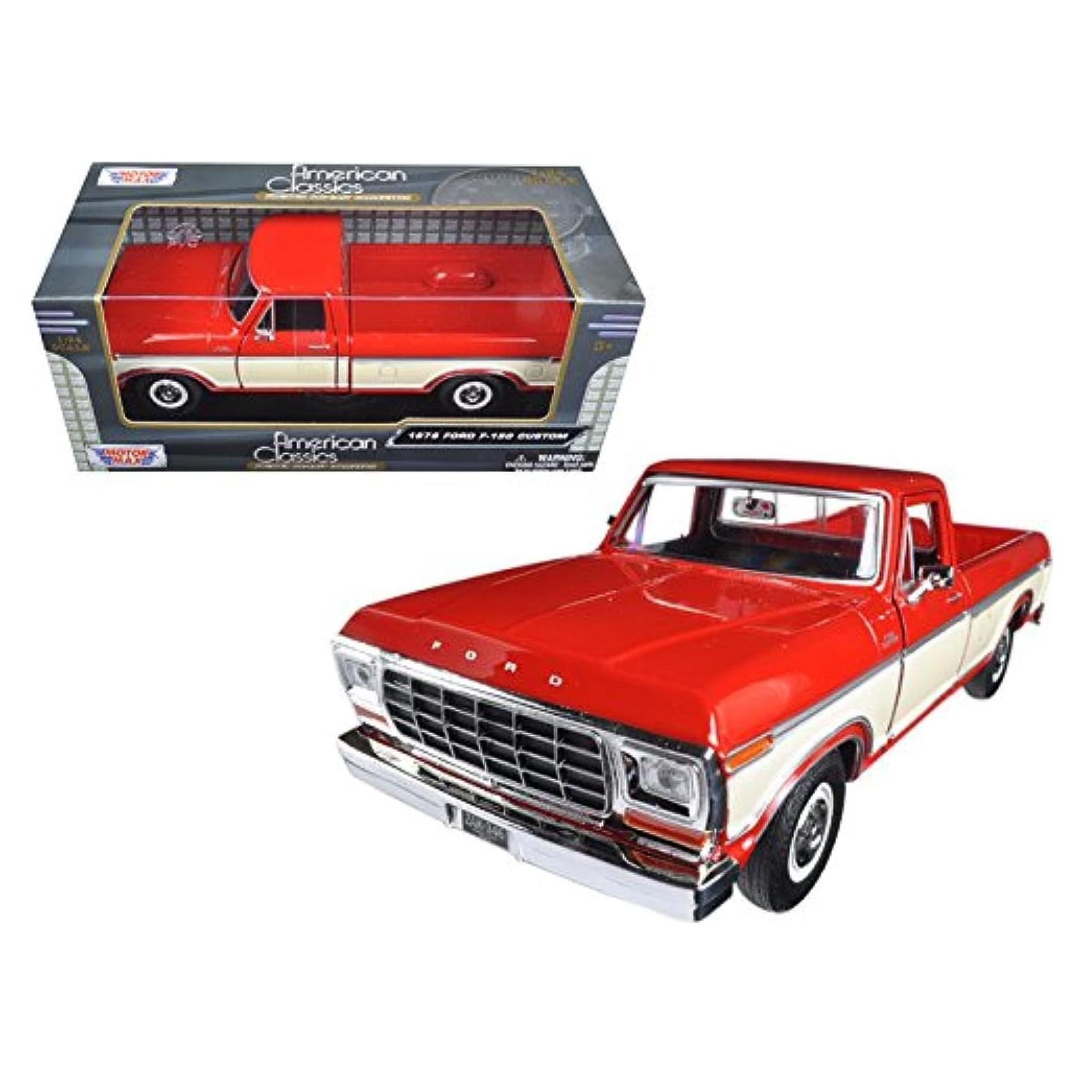 Modelo de Coche Motormax Ford F-150 Pickup 1:24 Rojo/Crema