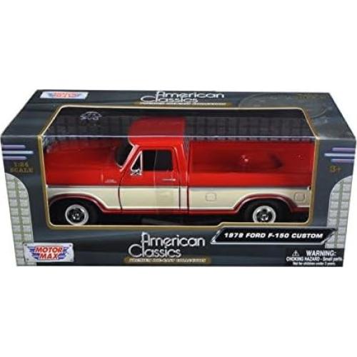 Modelo de Coche Motormax Ford F-150 Pickup 1:24 Rojo/Crema