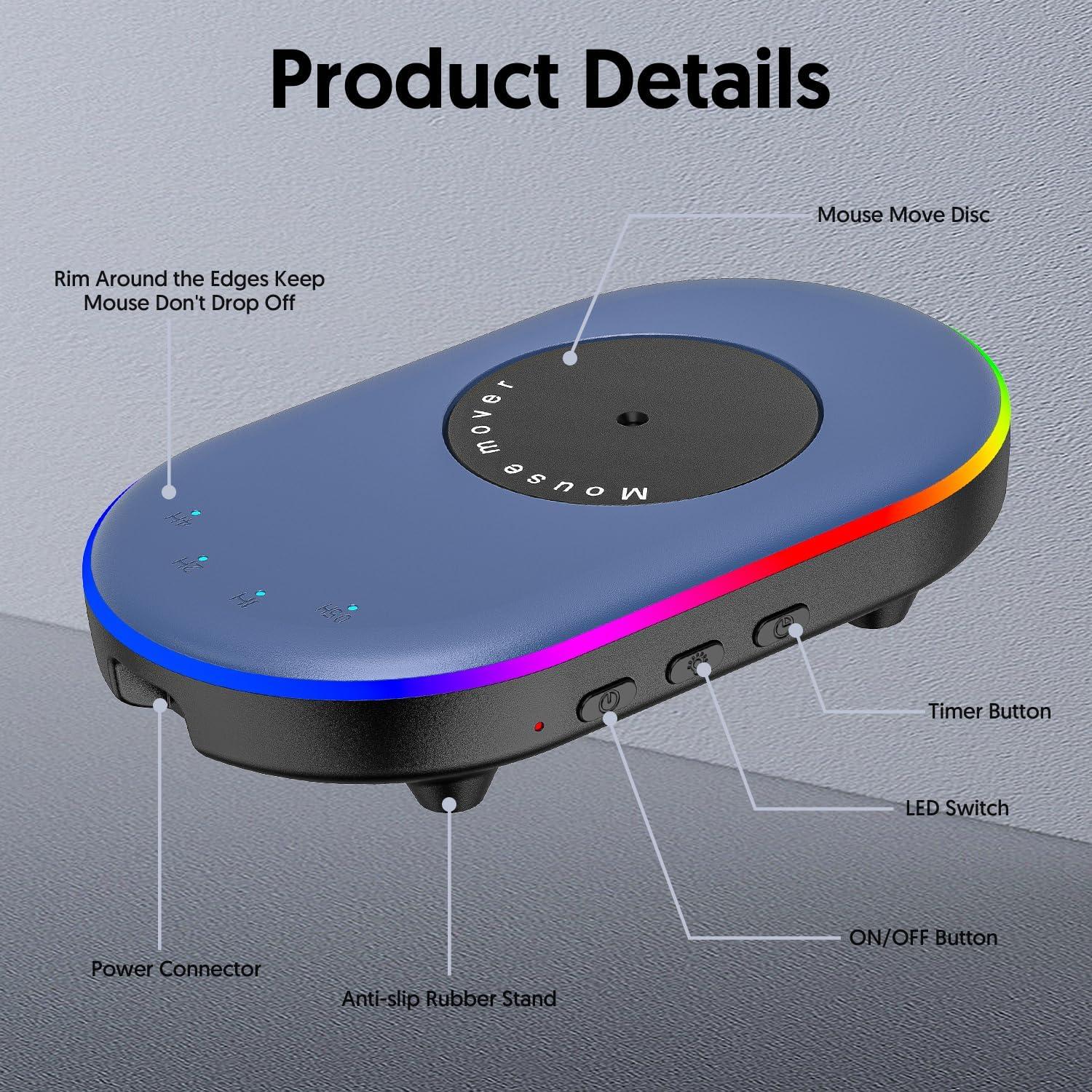 Movilizador de Mouse TTPOK Ultra Delgado con Temporizador 2024