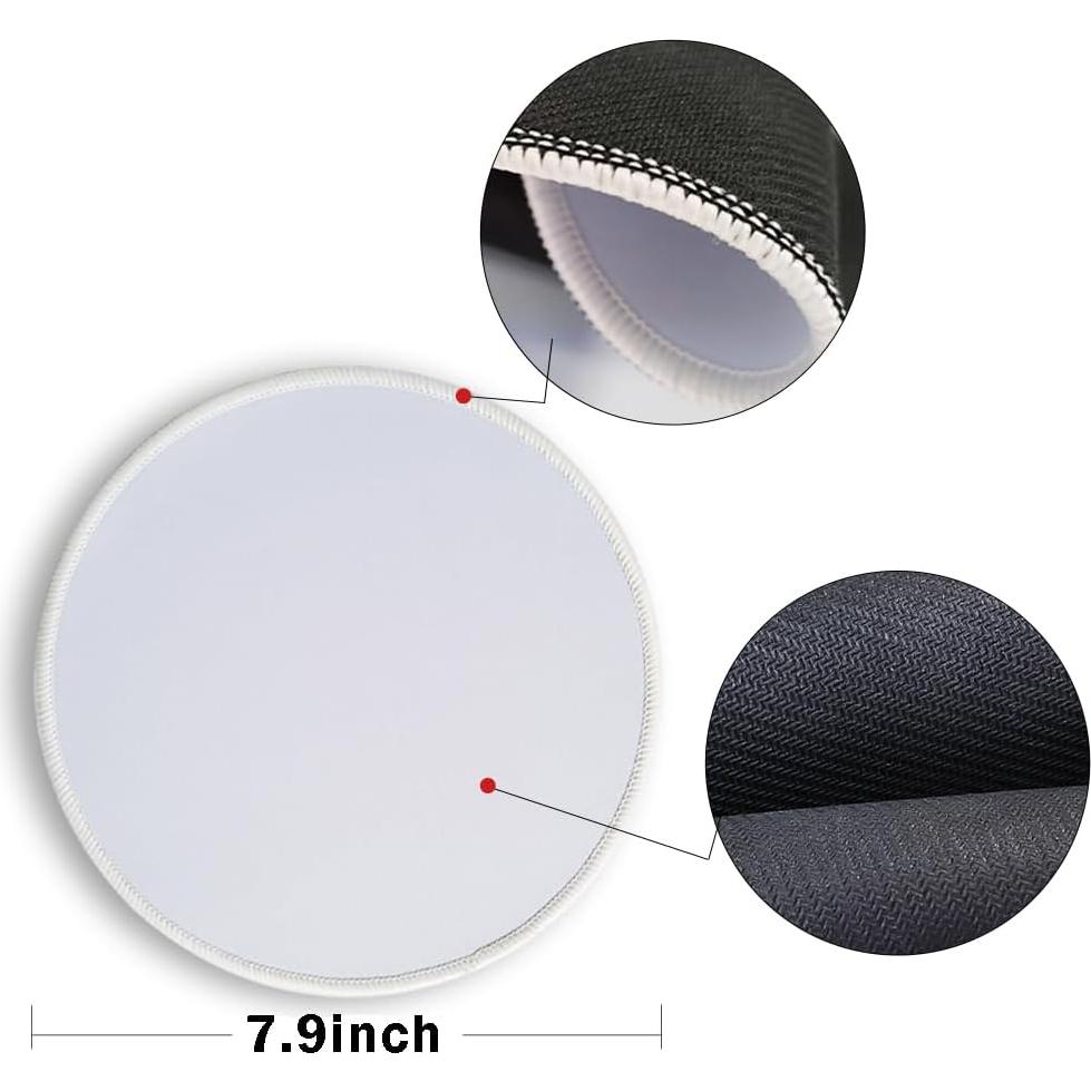 Alfombrilla de Ratón ZNGFON Redonda 20 cm Antideslizante