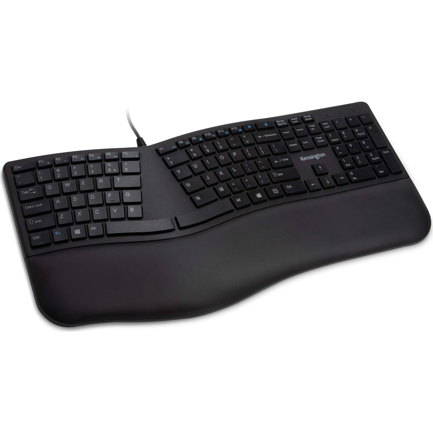 Teclado Ergonómico Kensington Pro Fit con Cable y Ratón Trackball