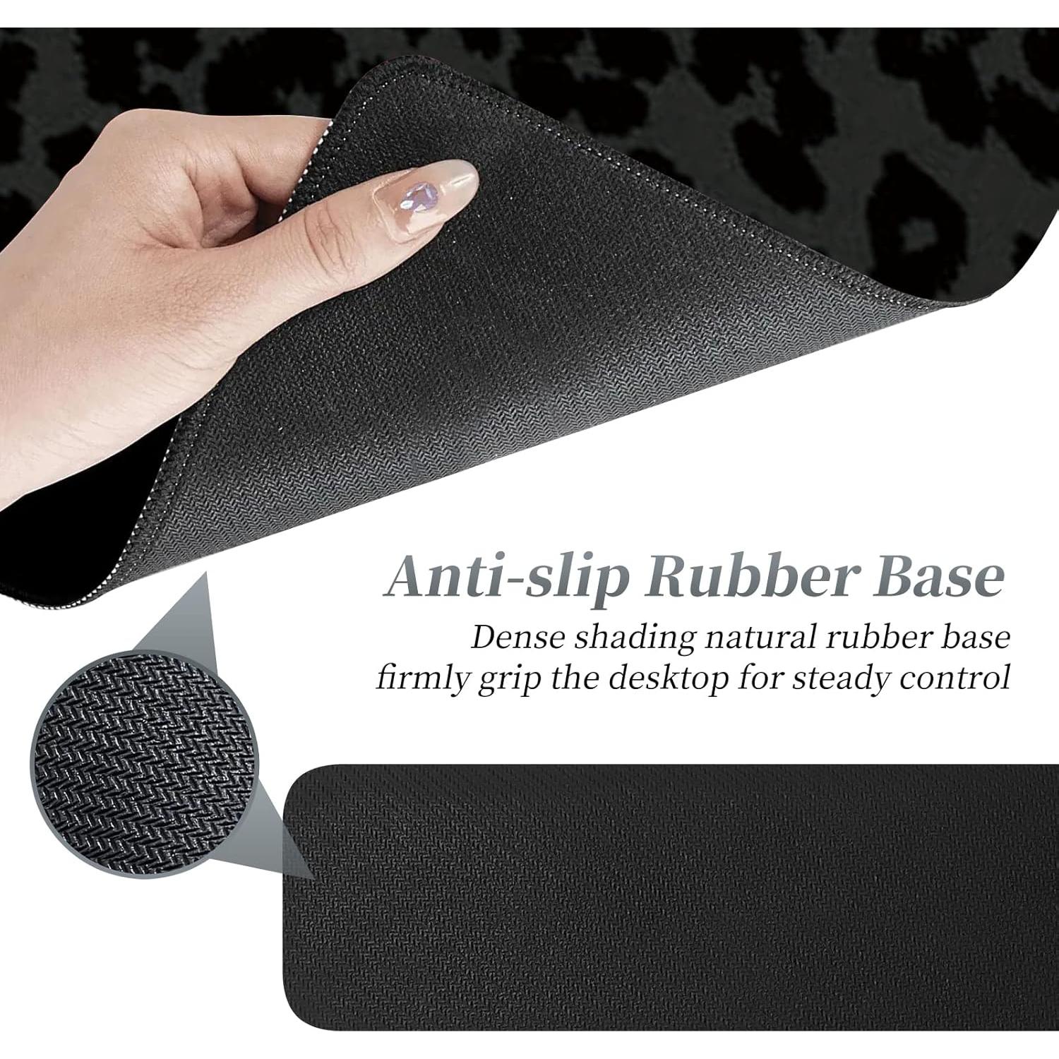 Juego de 3 Alfombrillas Ergonómicas SROJDHFJB Leopardo Negro