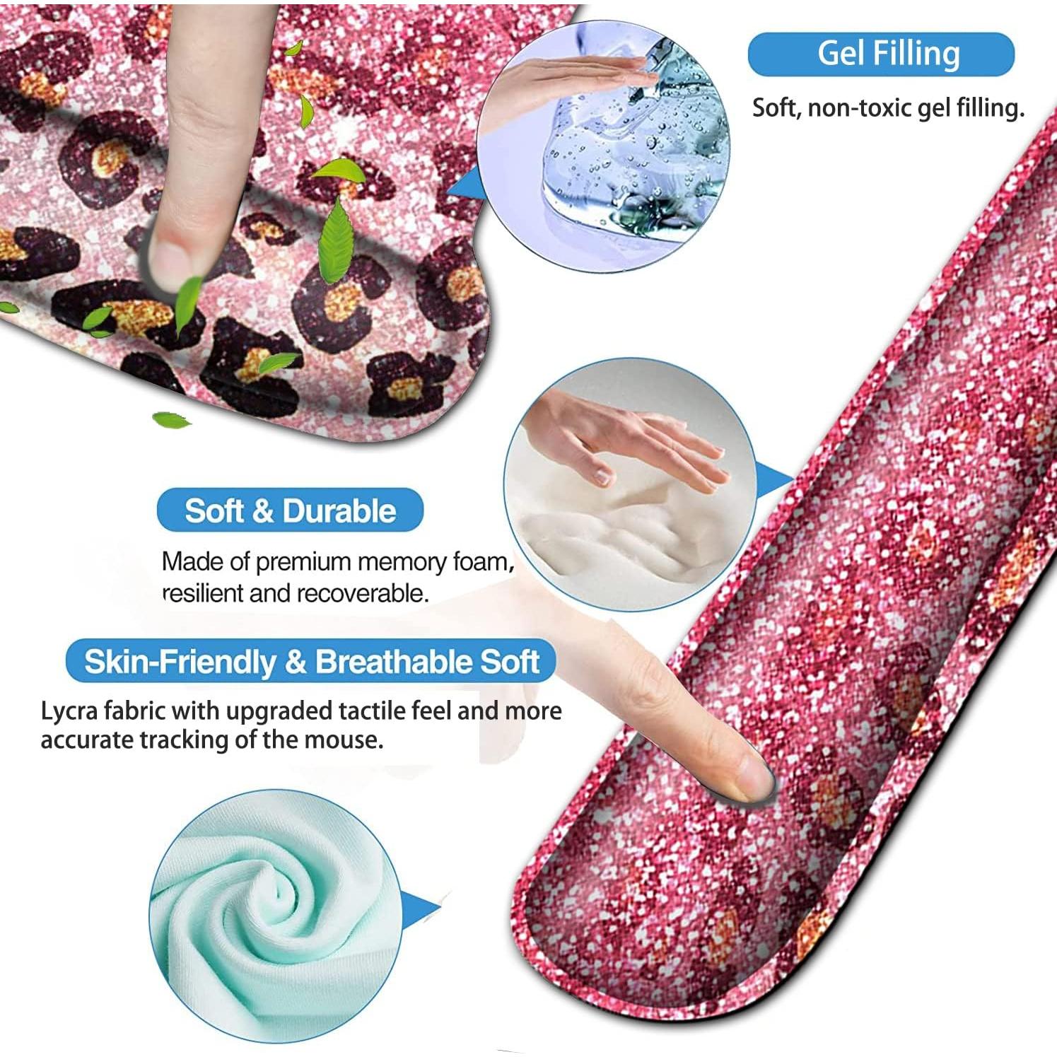 Soporte de Muñeca Ergonómico YVBHCGGGF para Teclado y Ratón