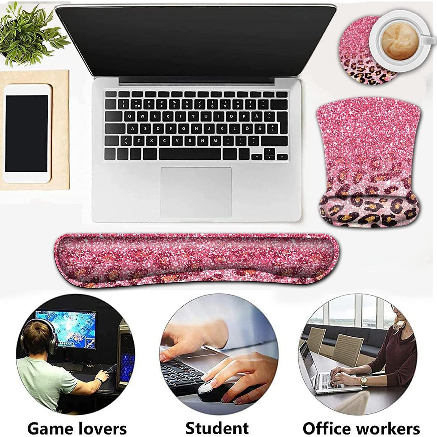 Soporte de Muñeca Ergonómico YVBHCGGGF para Teclado y Ratón