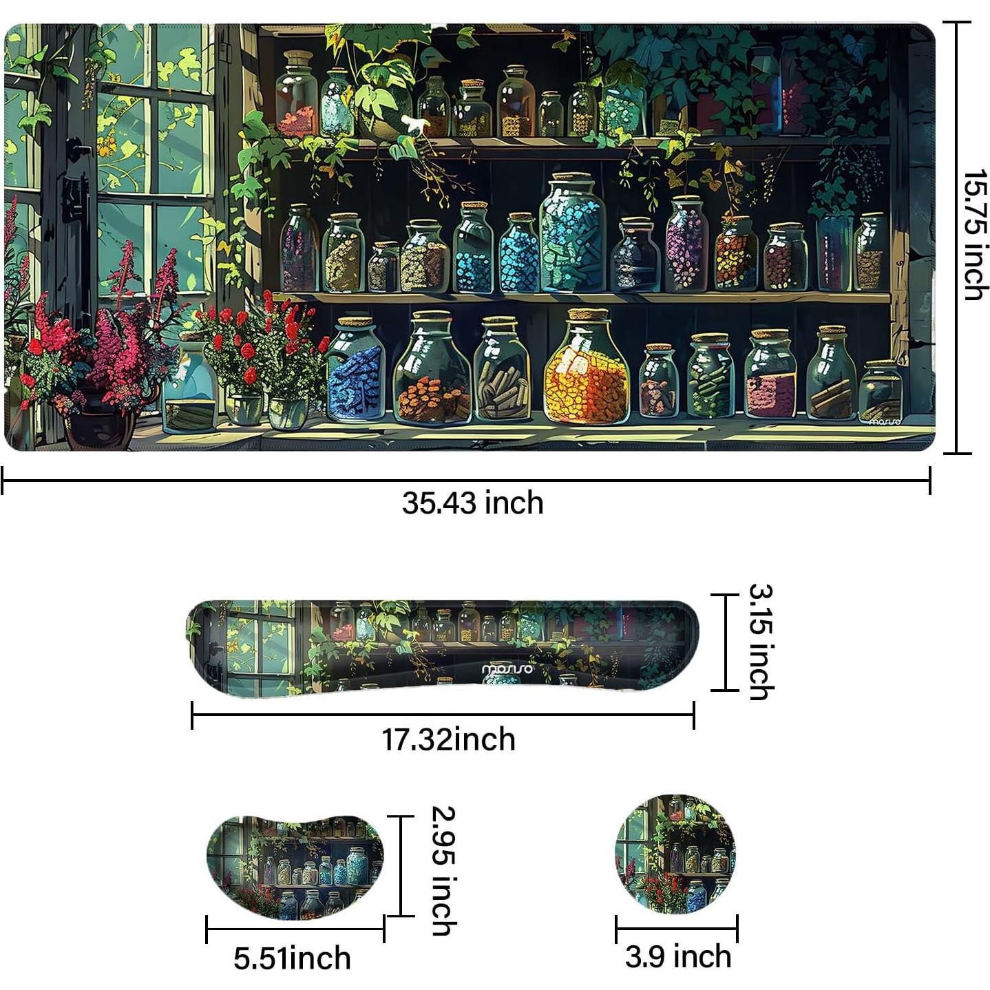 Conjunto Alfombrilla Grande y Soporte Ergonómico Mosiso