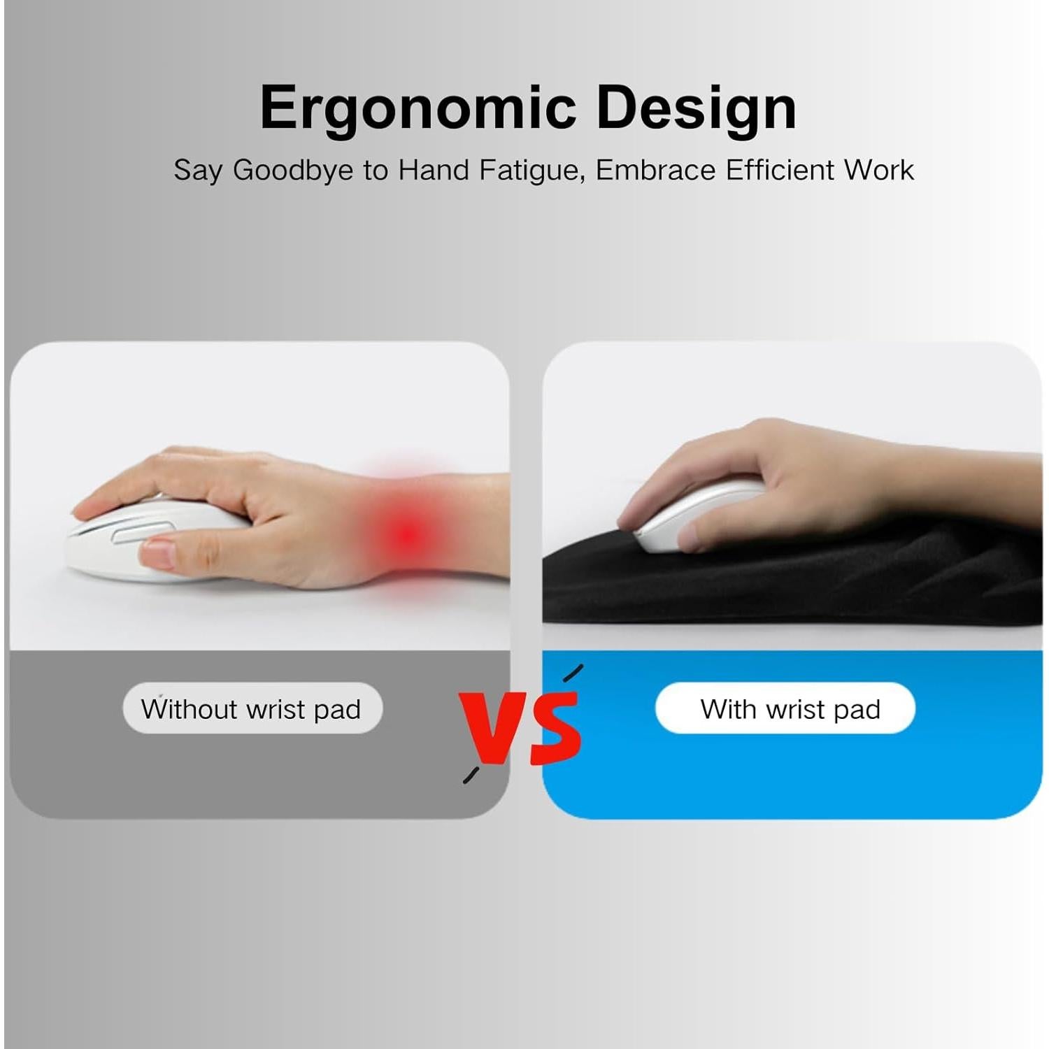 Alfombrilla de Ratón Ergonómica Uineer PXP con Reposamuñecas