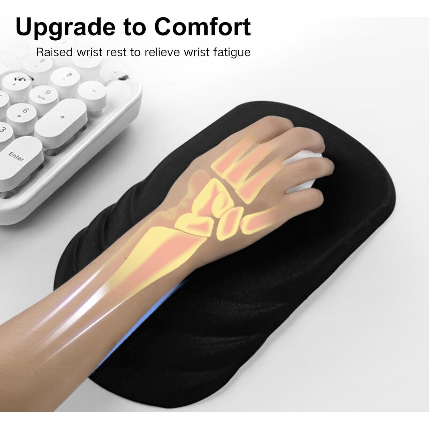 Alfombrilla de Ratón Ergonómica Uineer PXP con Reposamuñecas