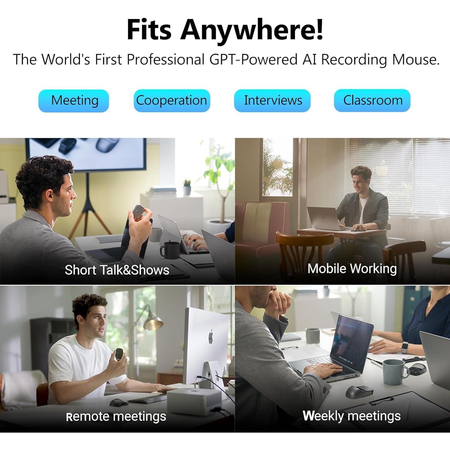 Ratón Inalámbrico CheerDots CHP04 2 en 1 Ultra-Ligero