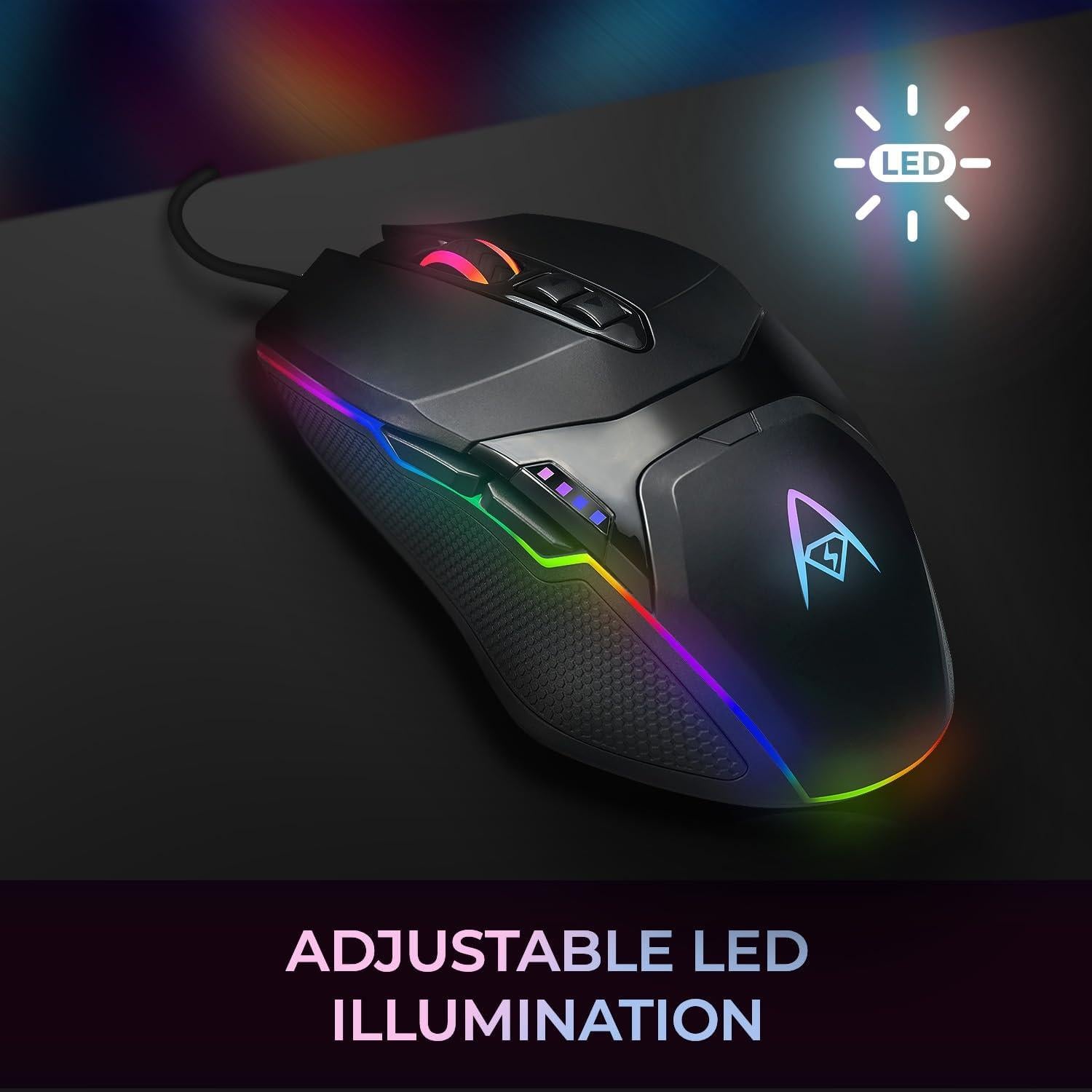 Ratón Gaming ADESSO iMouse X5 RGB 7 Botones Ergonómico