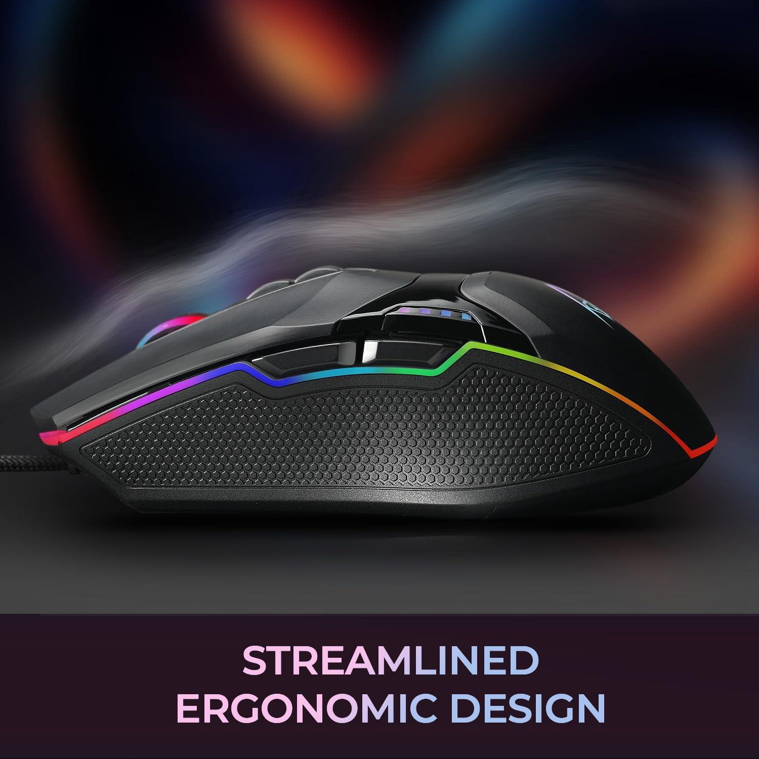 Ratón Gaming ADESSO iMouse X5 RGB 7 Botones Ergonómico