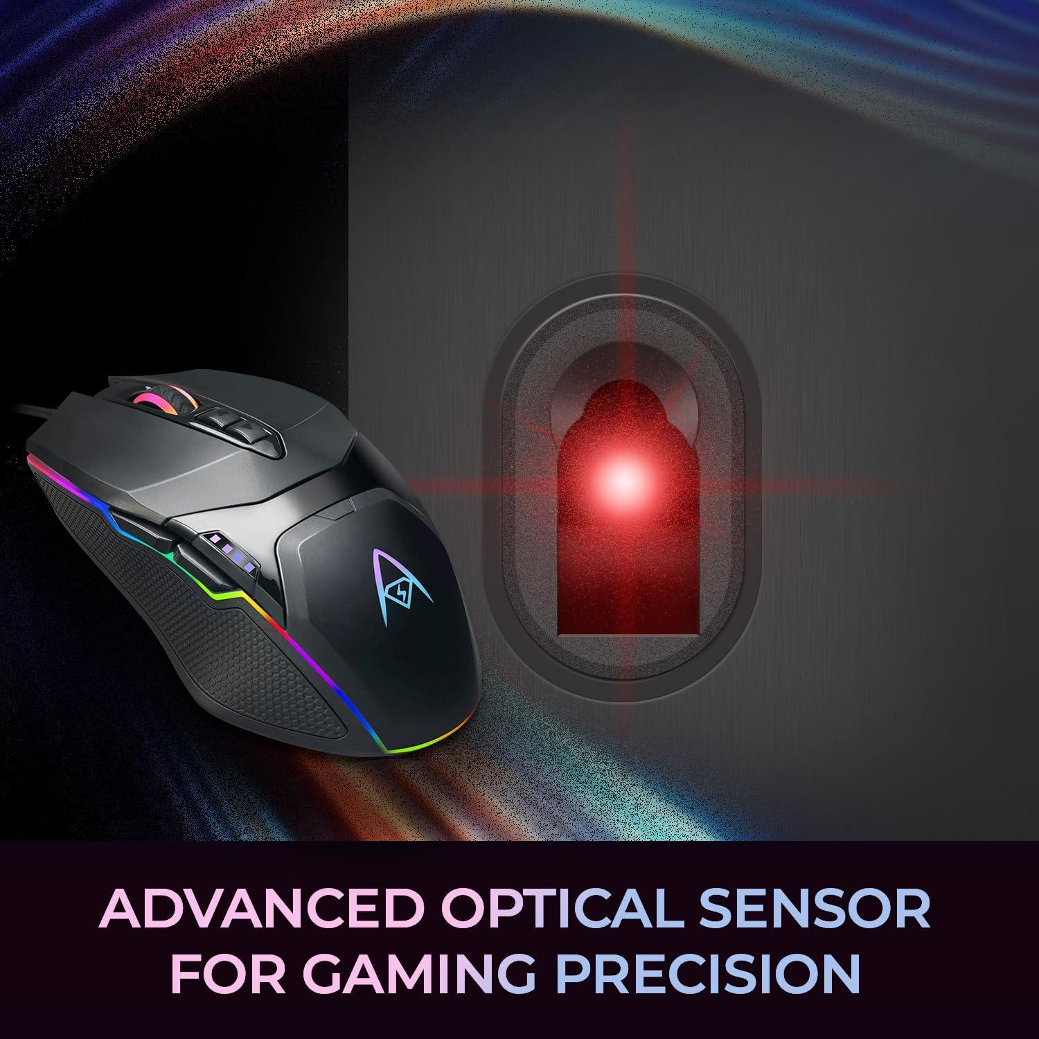 Ratón Gaming ADESSO iMouse X5 RGB 7 Botones Ergonómico