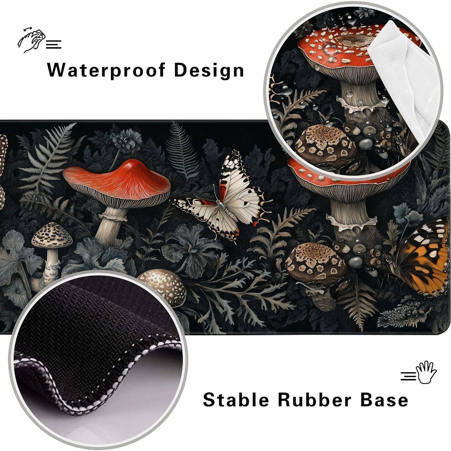 Alfombrilla de Ratón Branteris Hongo Pintado 80x30 cm Antideslizante