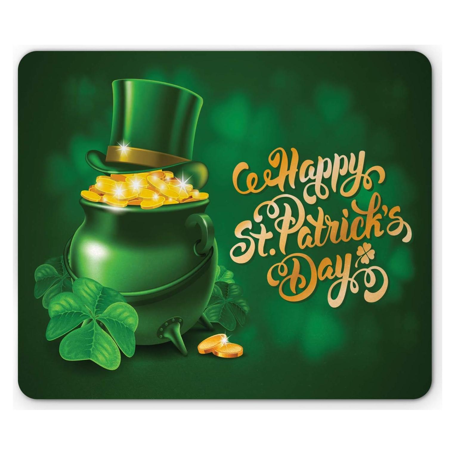 Alfombrilla de Ratón Ambesonne San Patricio 23.5x19.7cm Antideslizante