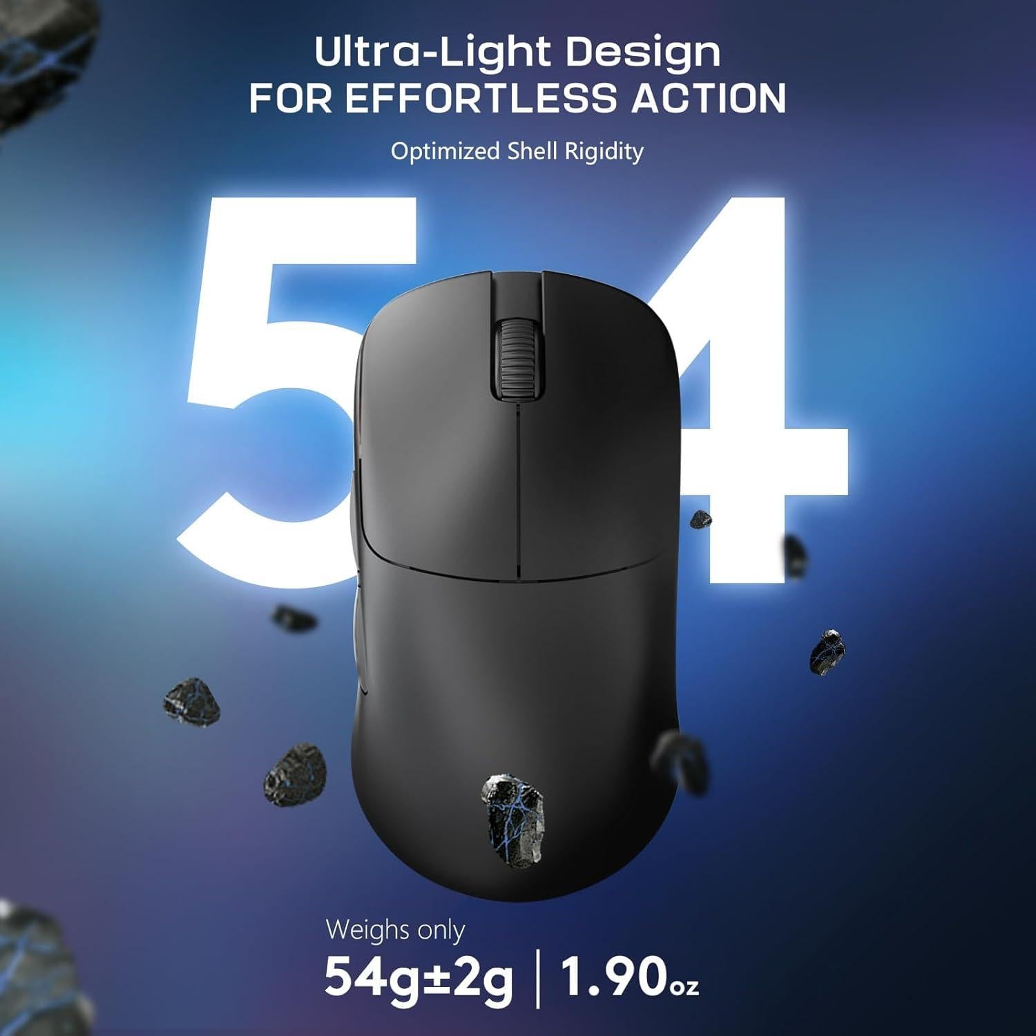 Ratón Gaming Inalámbrico FELICON AJAZZ AJ099 54g 12K DPI Negro