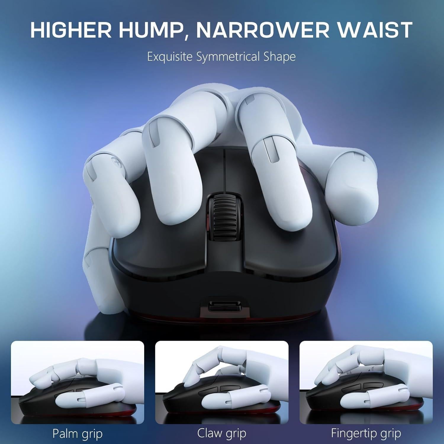 Ratón Gaming Inalámbrico FELICON AJAZZ AJ099 54g 12K DPI Negro