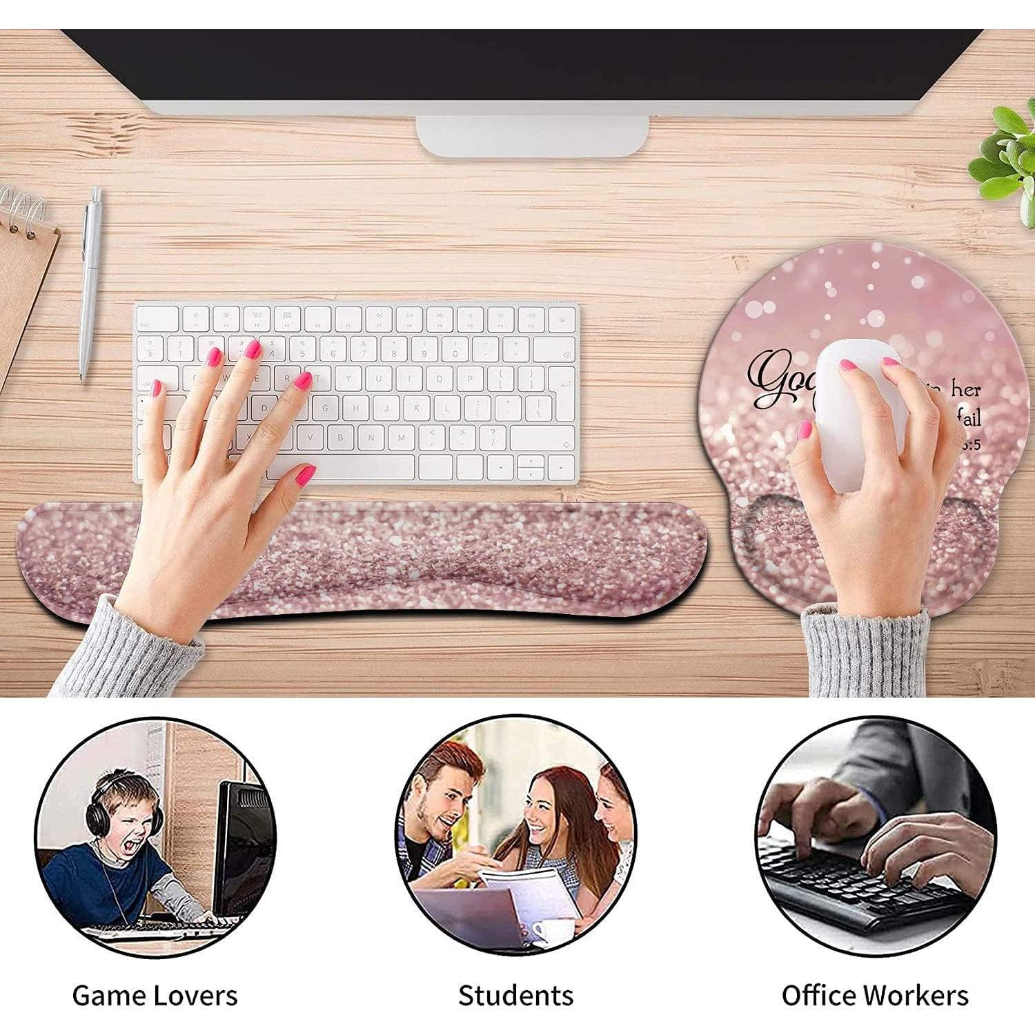 Almohadilla Ergonómica Yuxcfhjfe con Soporte de Muñeca y Posavasos