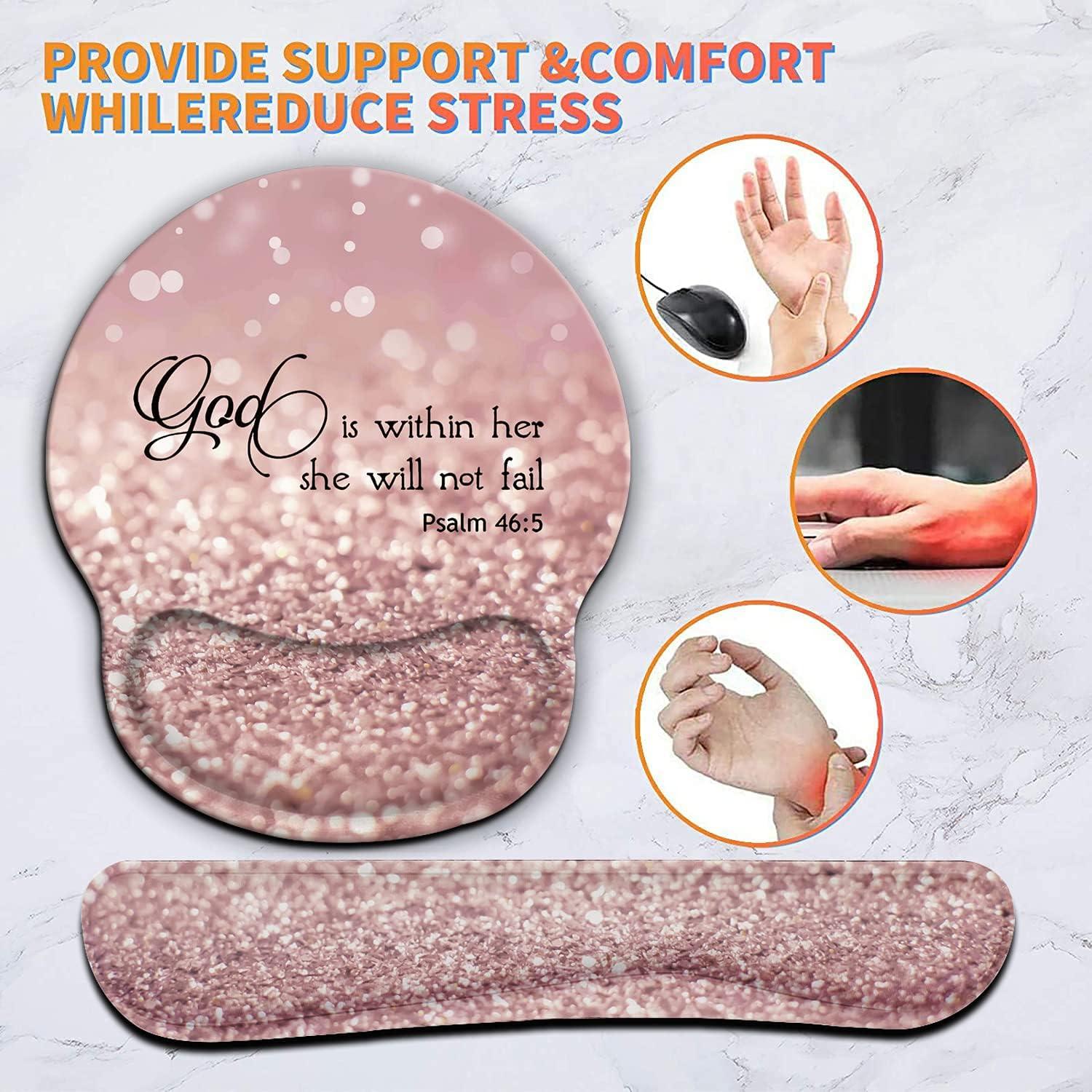 Almohadilla Ergonómica Yuxcfhjfe con Soporte de Muñeca y Posavasos