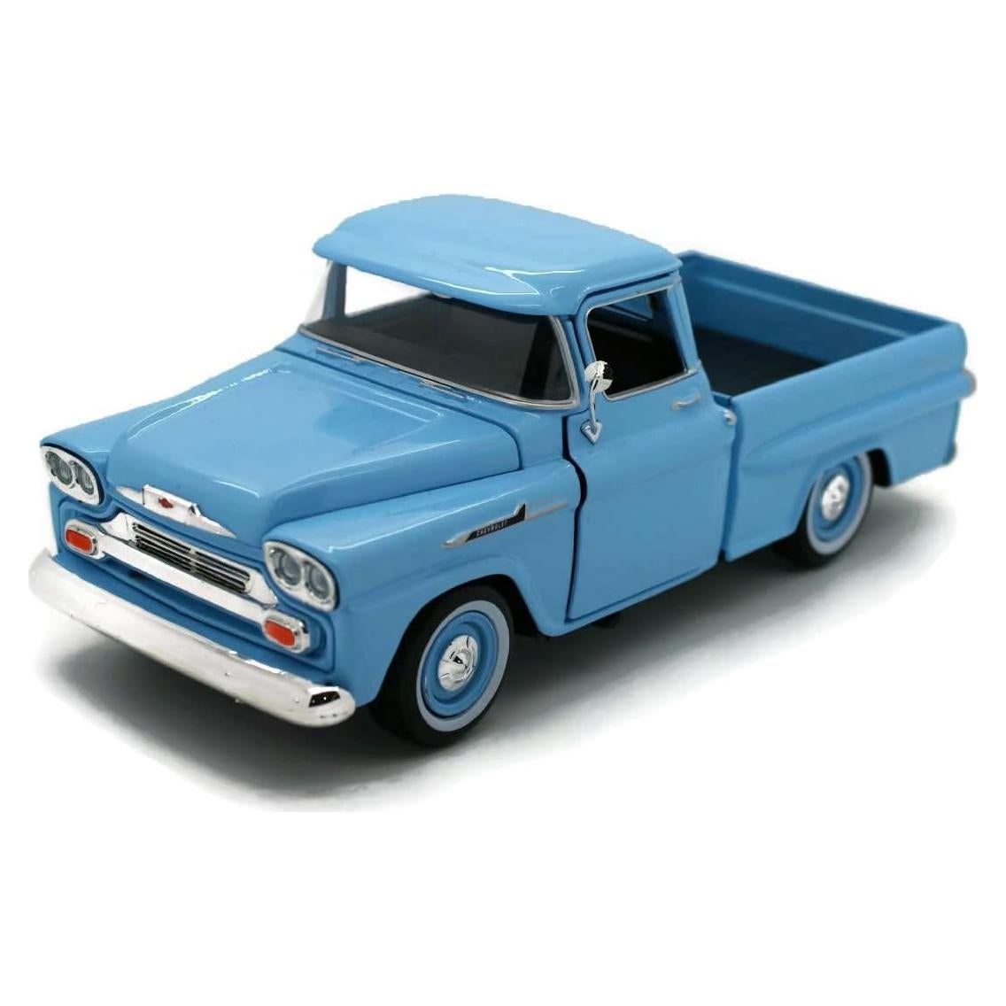 Camión Pickup Chevrolet Apache 1958 Azul Claro 1:24 Motormax