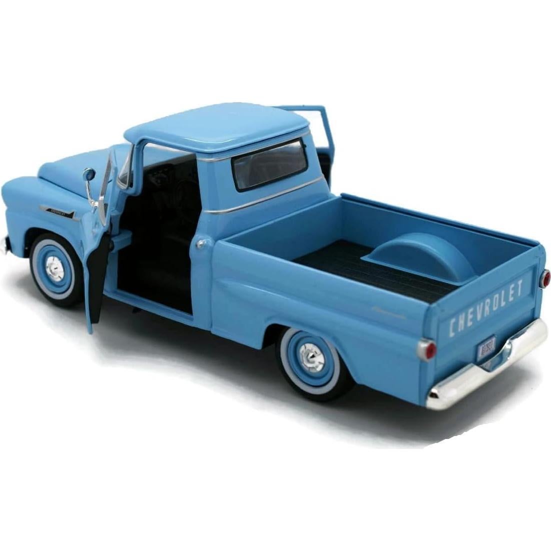 Camión Pickup Chevrolet Apache 1958 Azul Claro 1:24 Motormax