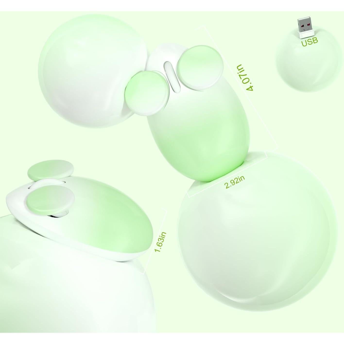 Ratón Inalámbrico 2.4GHz Links9+ Verde 1600DPI