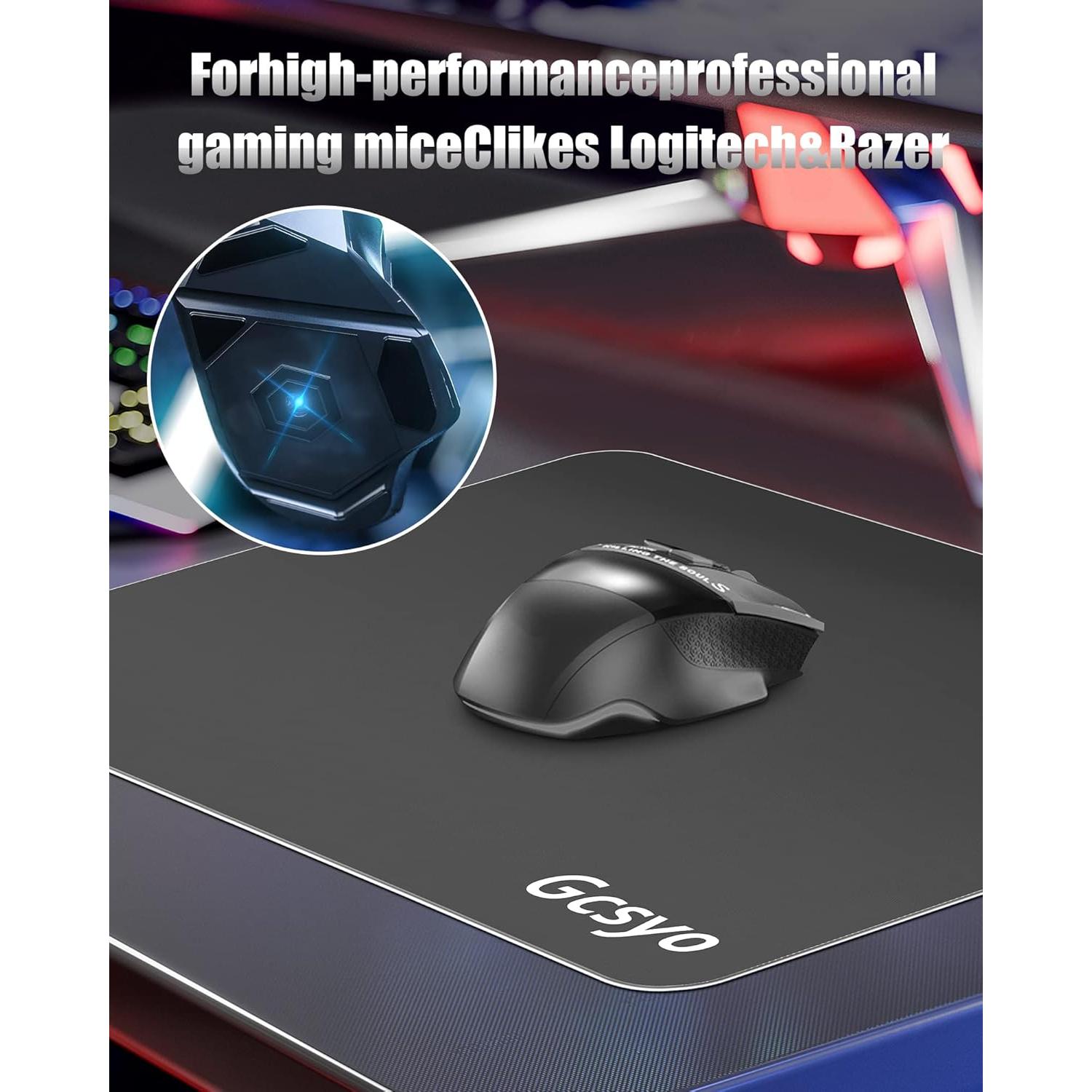 Alfombrilla de Ratón de Vidrio Gcsyo 35x26cm Antideslizante