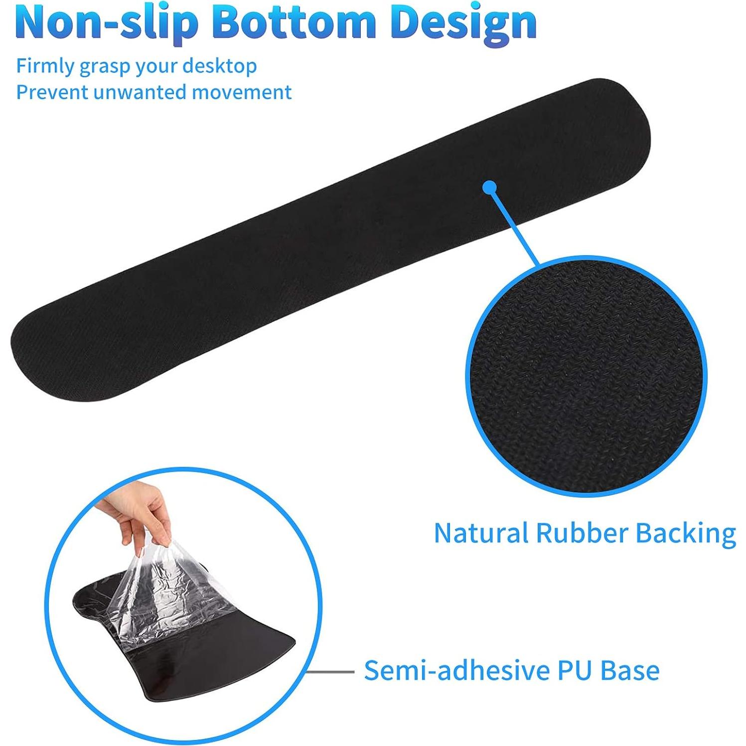 Keyboard Wrist Rest and Mouse Wrist Rest Pad Plus a Matching Coasters, Ergonomic Mousepad, Easy Typing and Relieve Wrist Pain for Computer, Laptop, Office, Gaming, Gold Rose