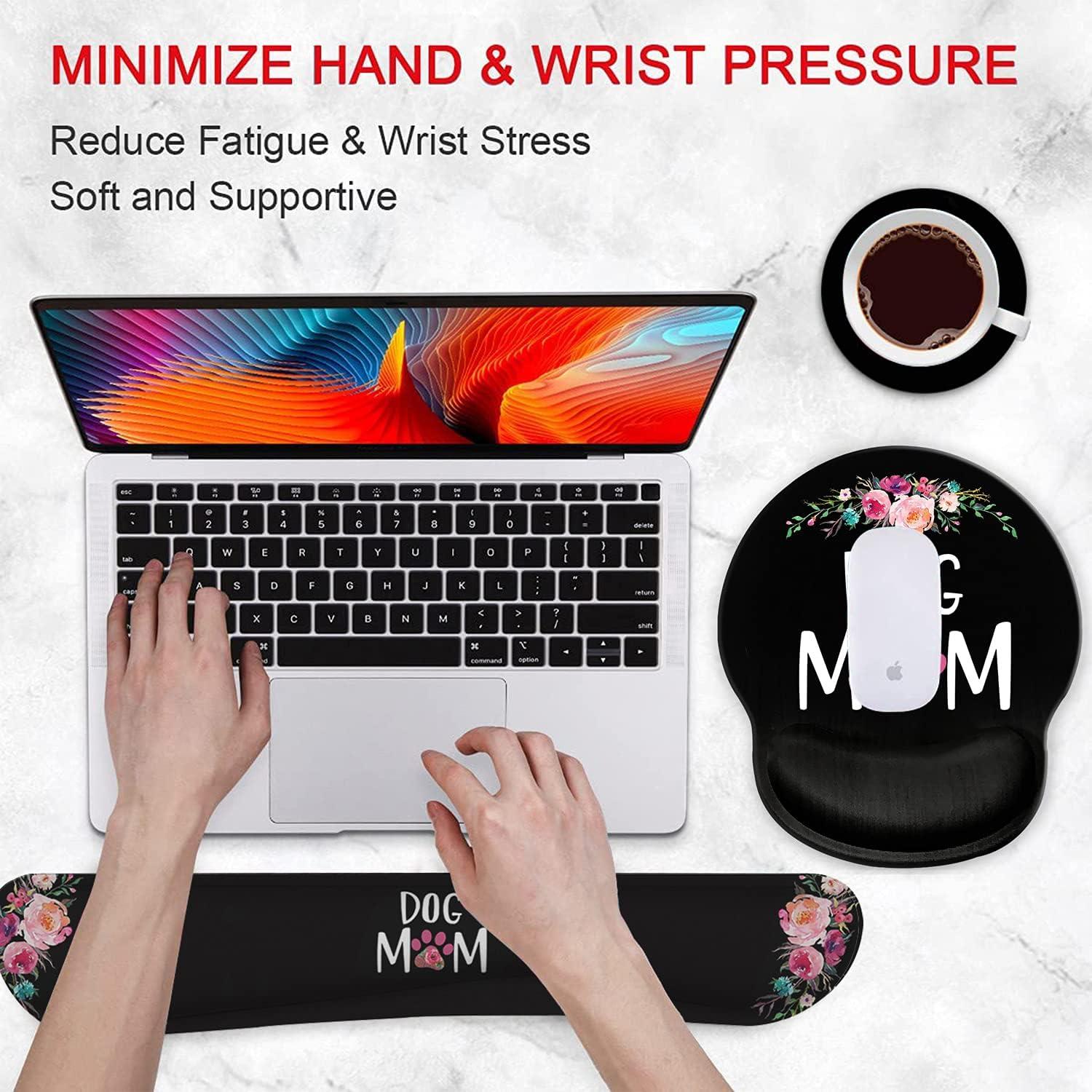 Soporte de Muñeca de Gel Yuxcfhjfe + Alfombrilla 25x22cm