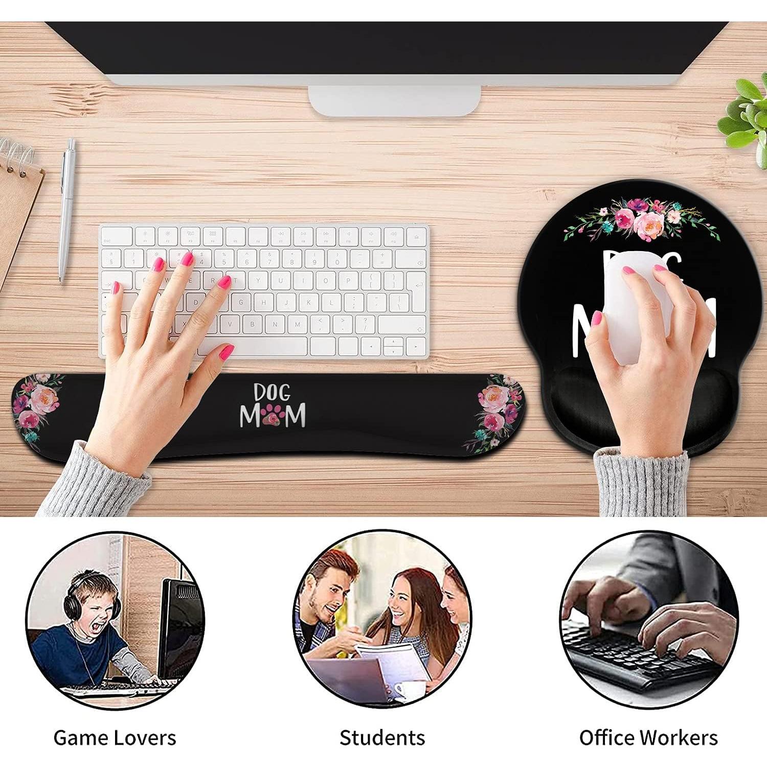 Soporte de Muñeca de Gel Yuxcfhjfe + Alfombrilla 25x22cm