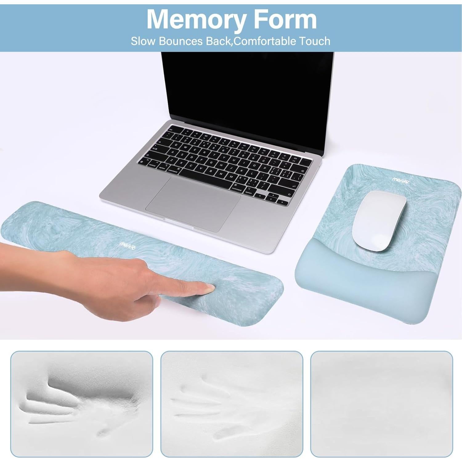 Soporte de Reposamuñecas MOSISO Ergonomico Tormenta Acuamarina