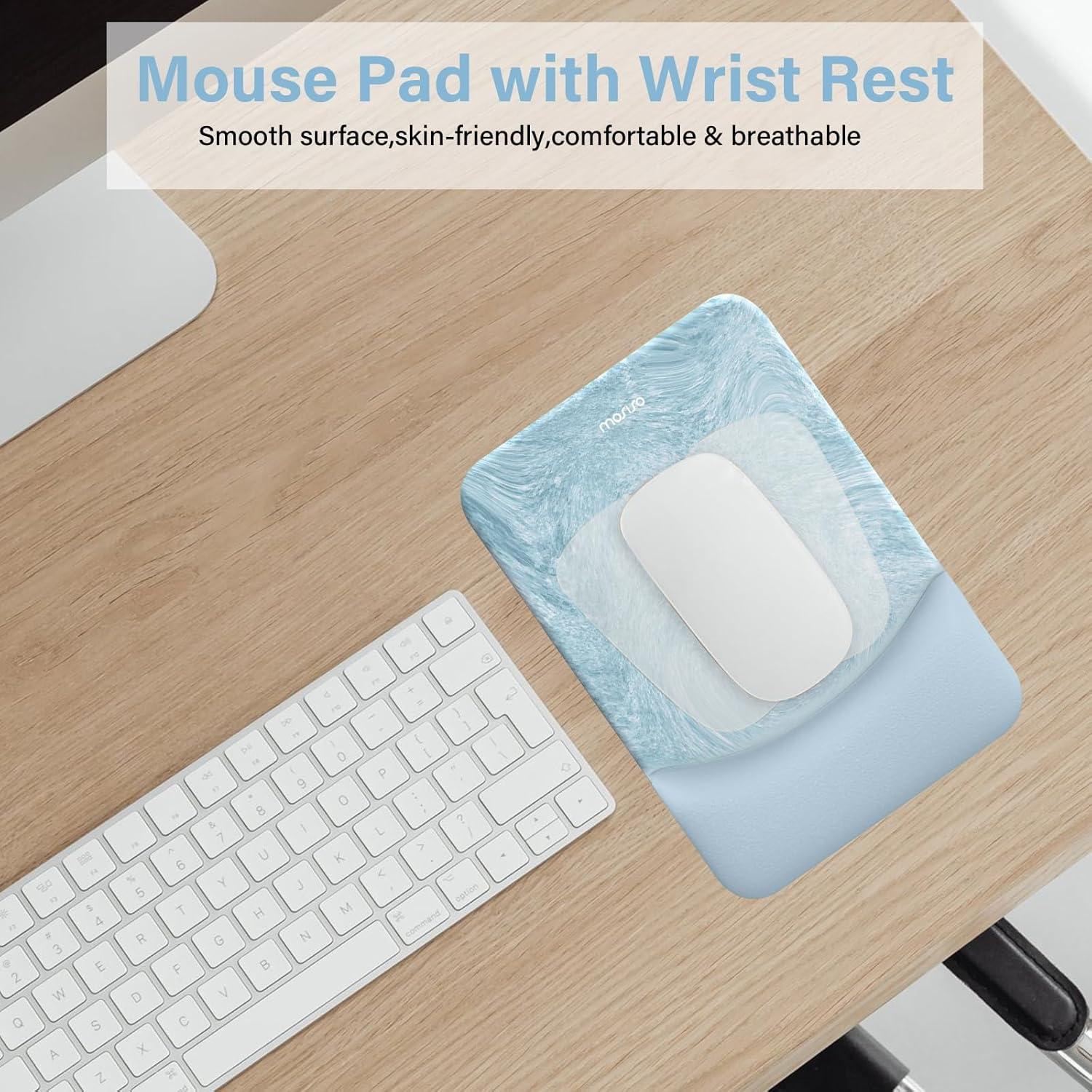 Soporte de Reposamuñecas MOSISO Ergonomico Tormenta Acuamarina