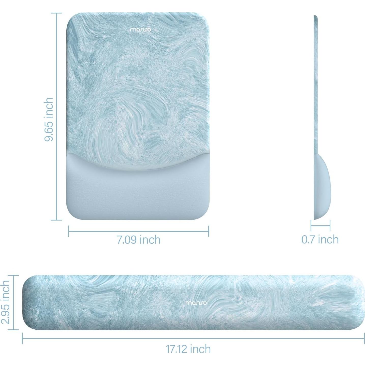 Soporte de Reposamuñecas MOSISO Ergonomico Tormenta Acuamarina