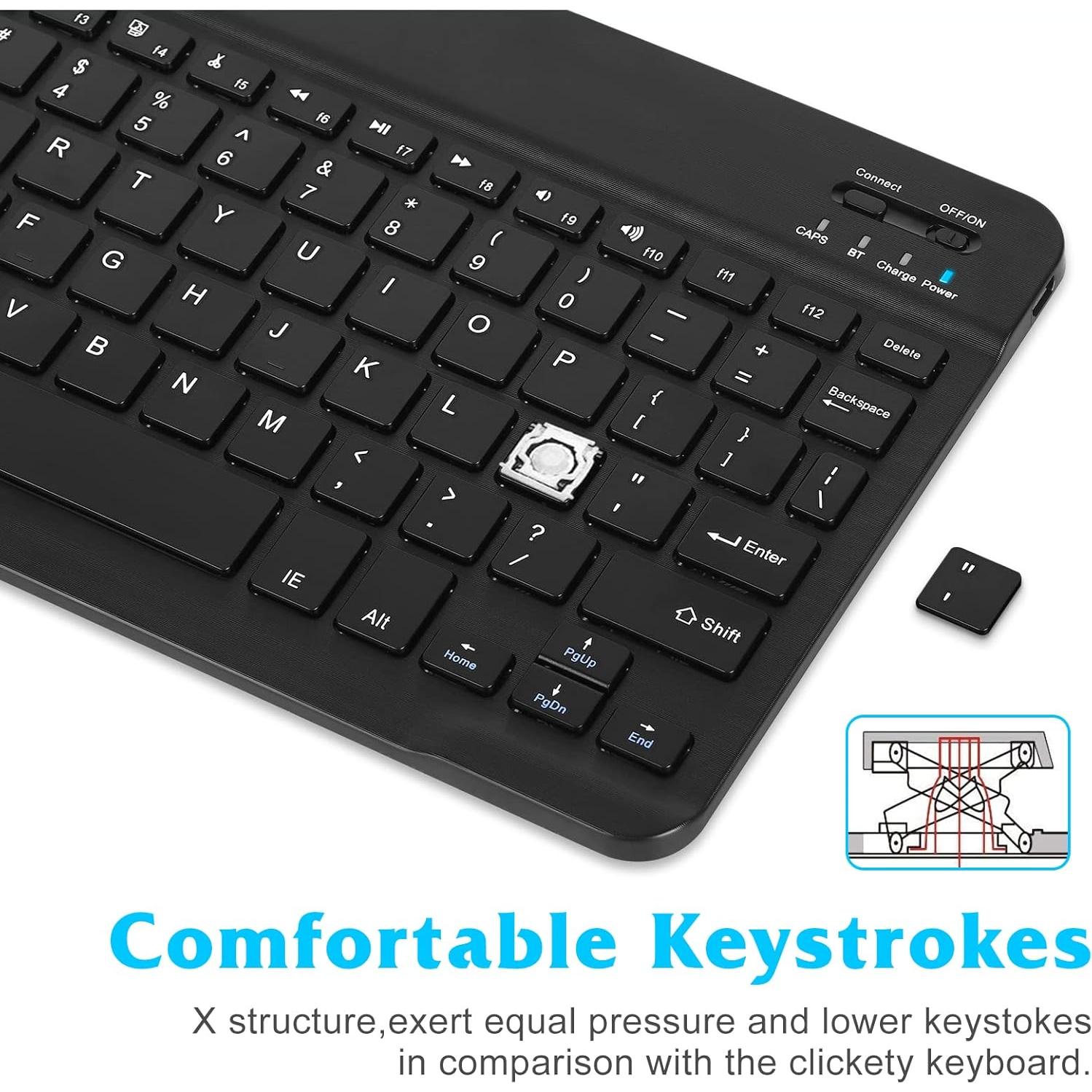 Combo Teclado y Ratón Bluetooth UrbanX Ergonómico Negro