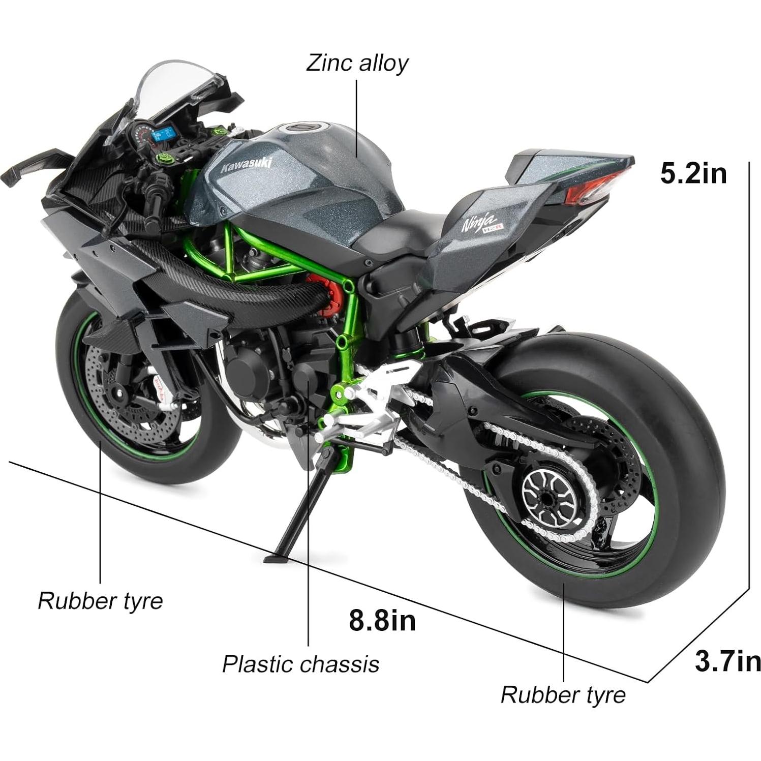 Modelo Motocicleta DieCast BDTCTK Ninja H2R 1:9 Negro