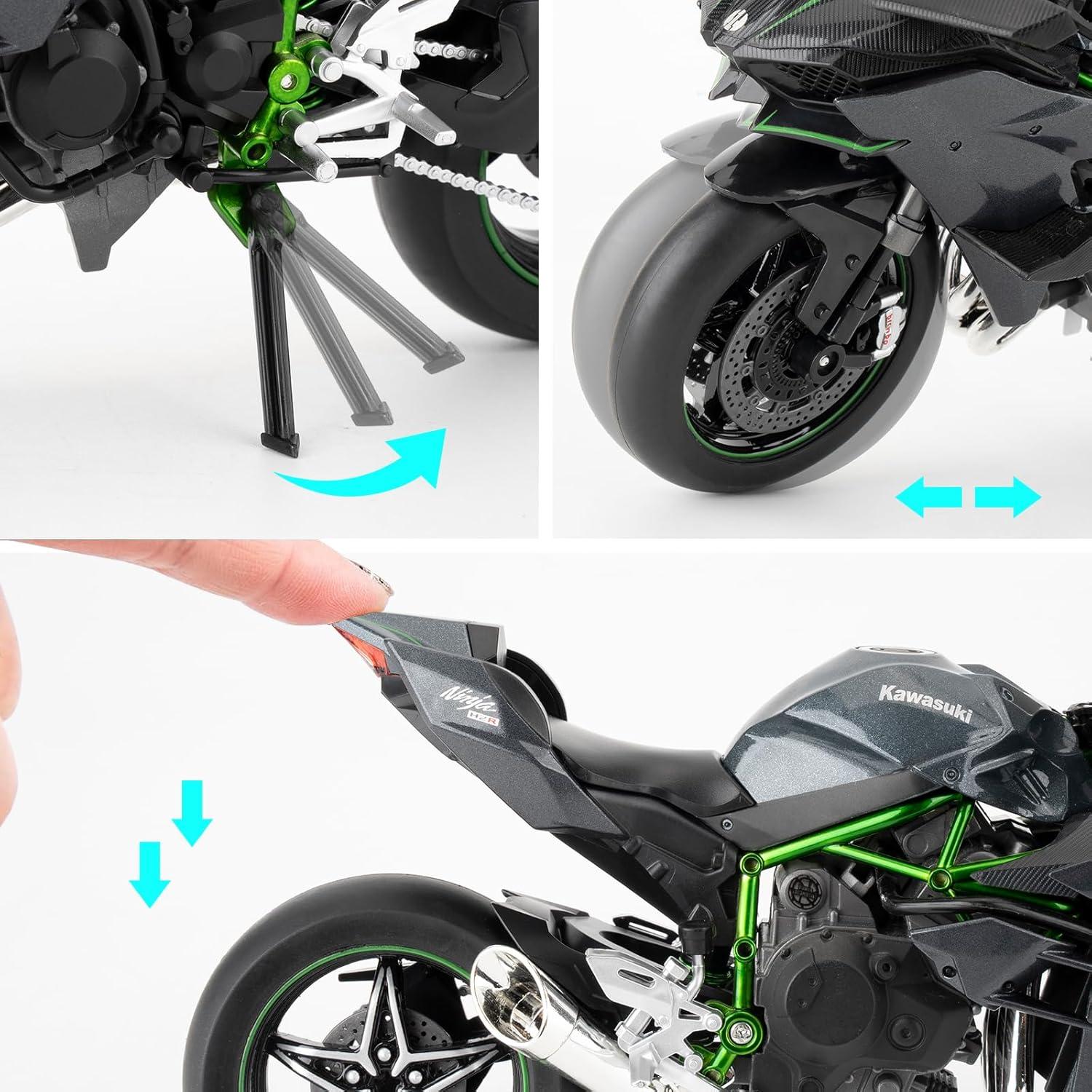 Modelo Motocicleta DieCast BDTCTK Ninja H2R 1:9 Negro