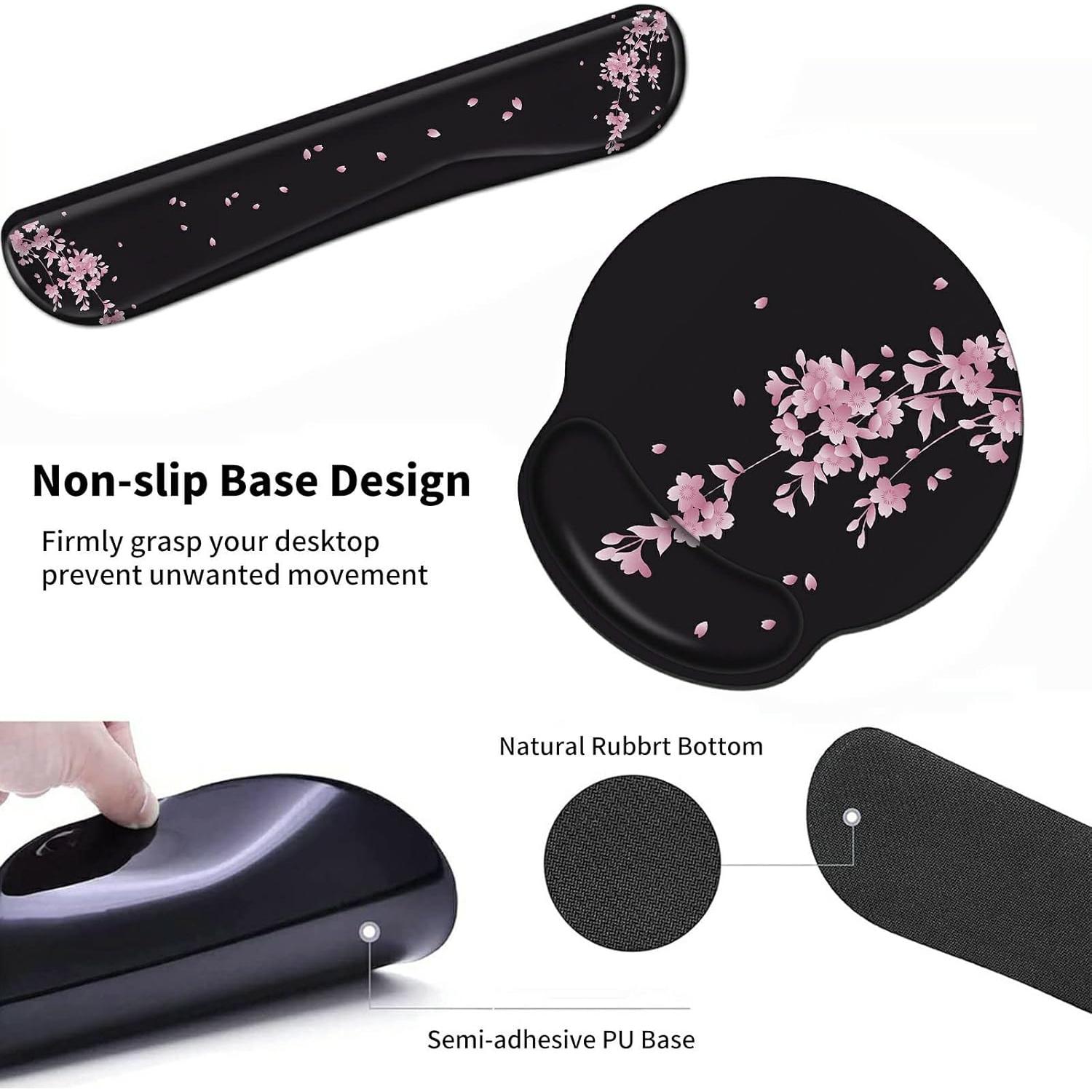 Kit Reposamuñecas Ergonomico RAUEDWDJS Flores de Cerezo