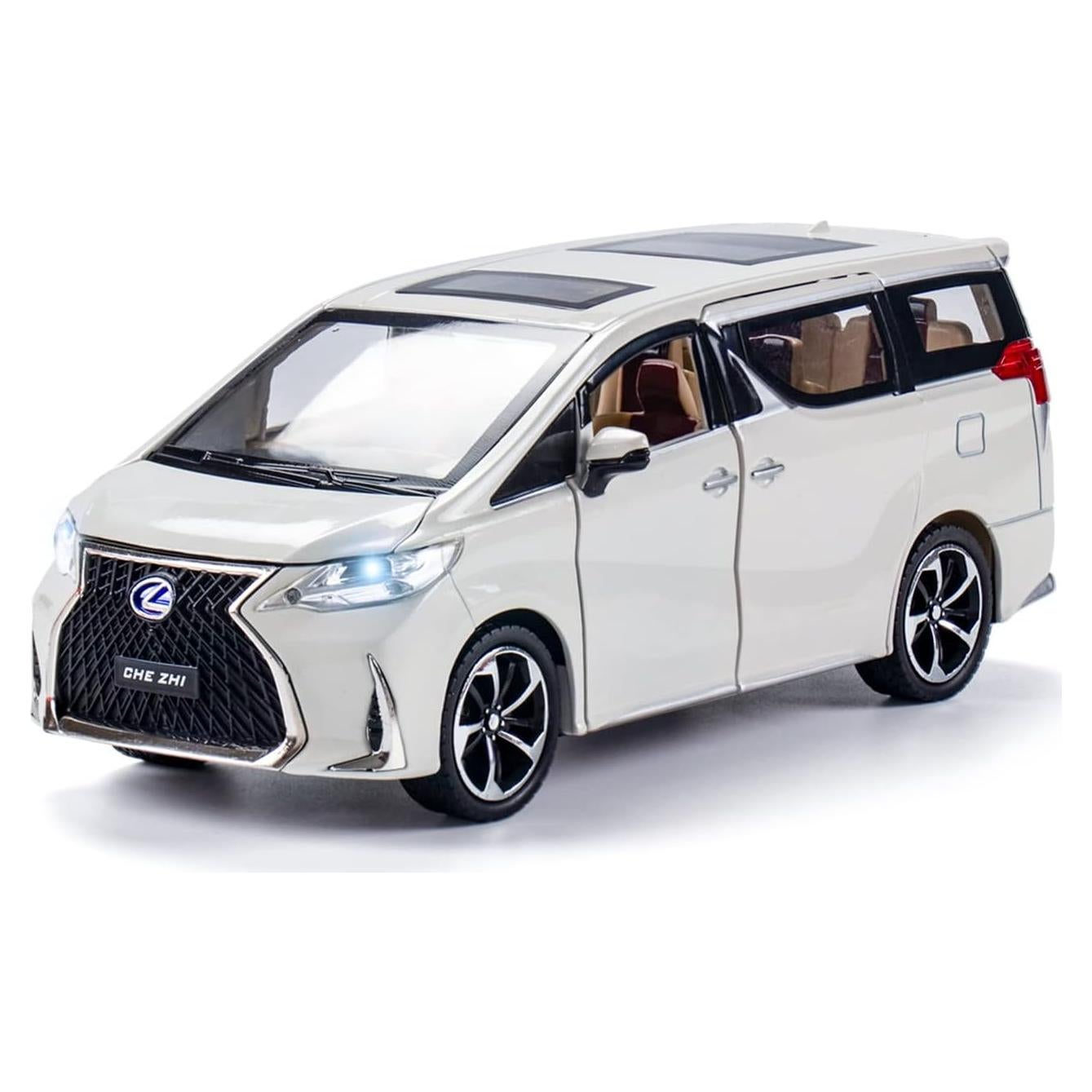 Coche de metal fundido BHYDRY 1:24 con sonido y luz blanco
