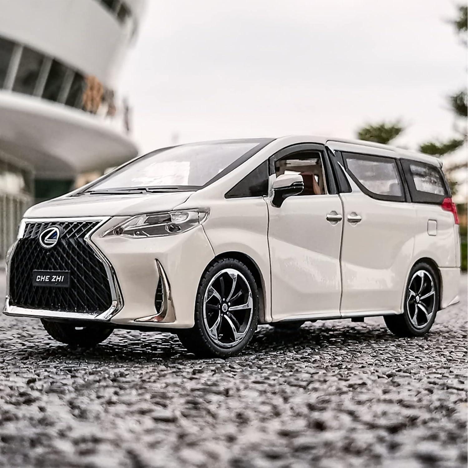 Coche de metal fundido BHYDRY 1:24 con sonido y luz blanco