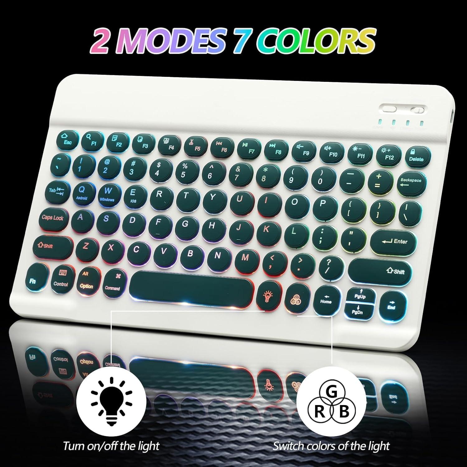 Teclado y Ratón Bluetooth Recargable Colina Verde - 2 Piezas