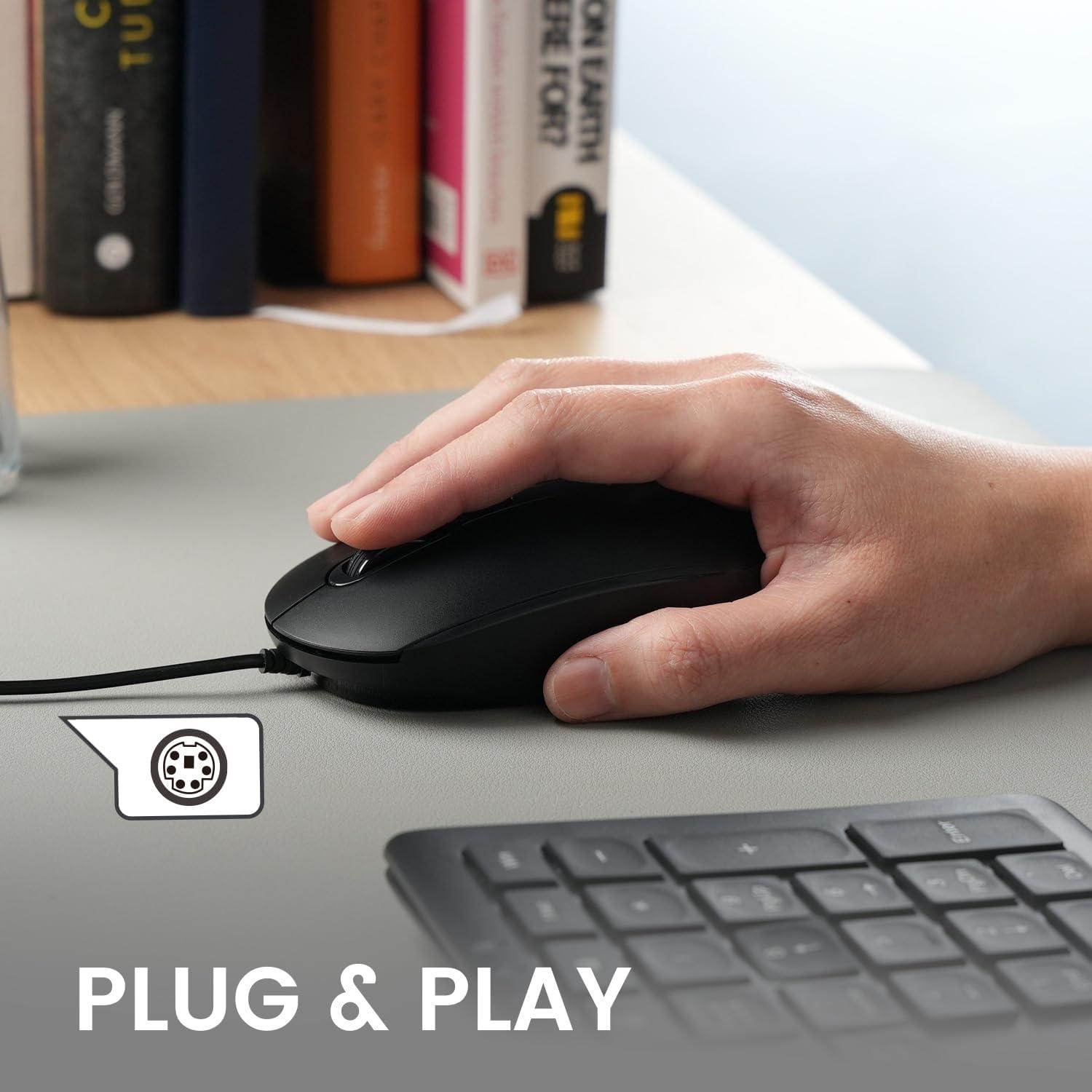 Combo Teclado y Ratón PS2 Perixx PERIDUO-117P - Cable 1.8m