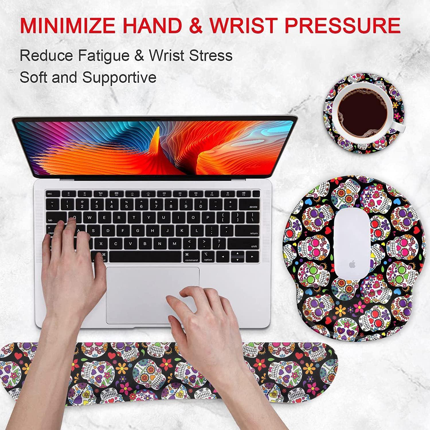 Almohadilla Ergonómica Yuxcfhjfe con Soporte de Muñeca y Posavasos