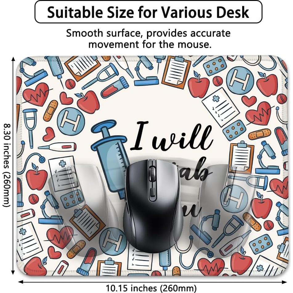 Mouse Pad Divertido AGMDESIGN 26x21cm Antideslizante para Enfermeras