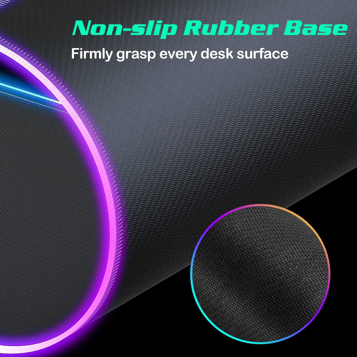 Alfombrilla de Ratón RGB Anyyuk con Cargador Inalámbrico 15W