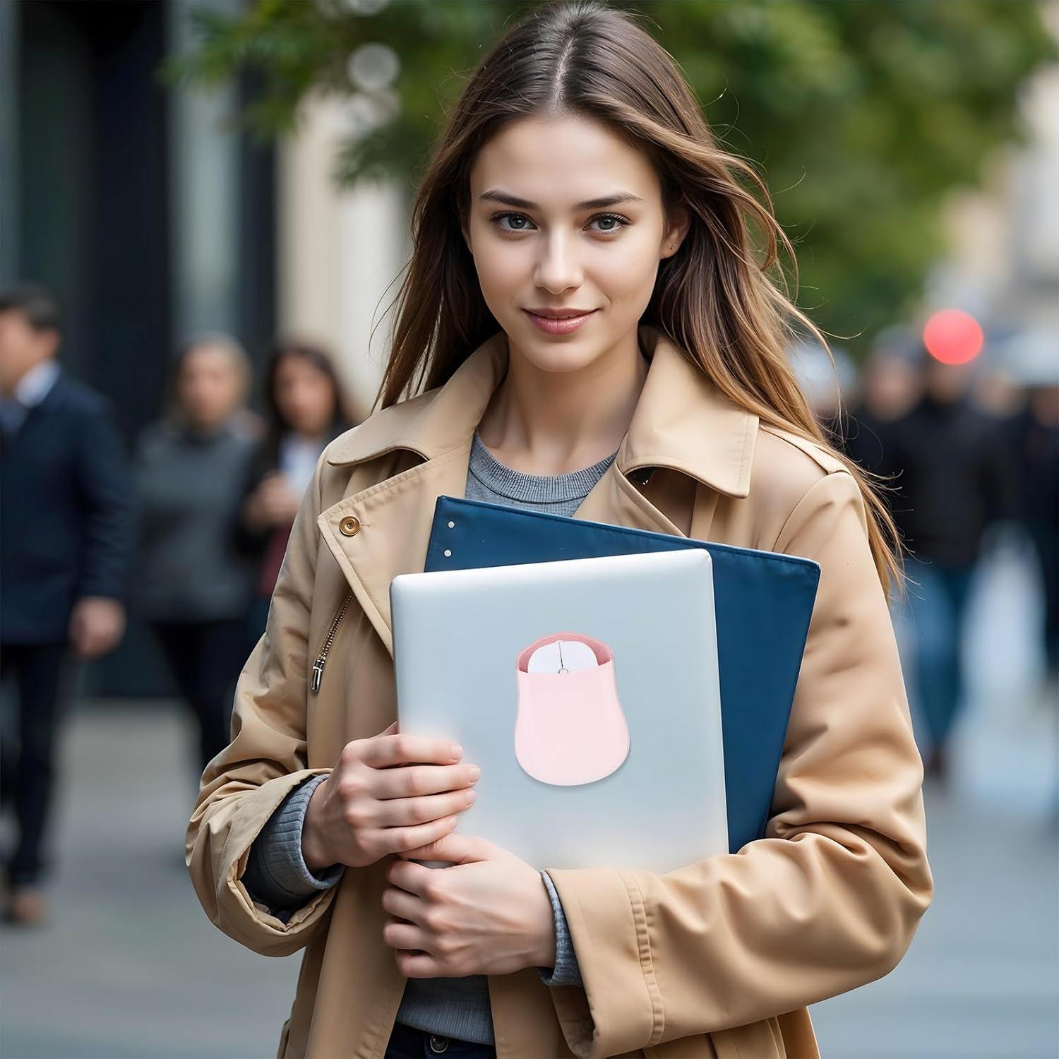 Soporte para Ratón Adhesivo AOZUO 3 Piezas Rosa Gris Negro