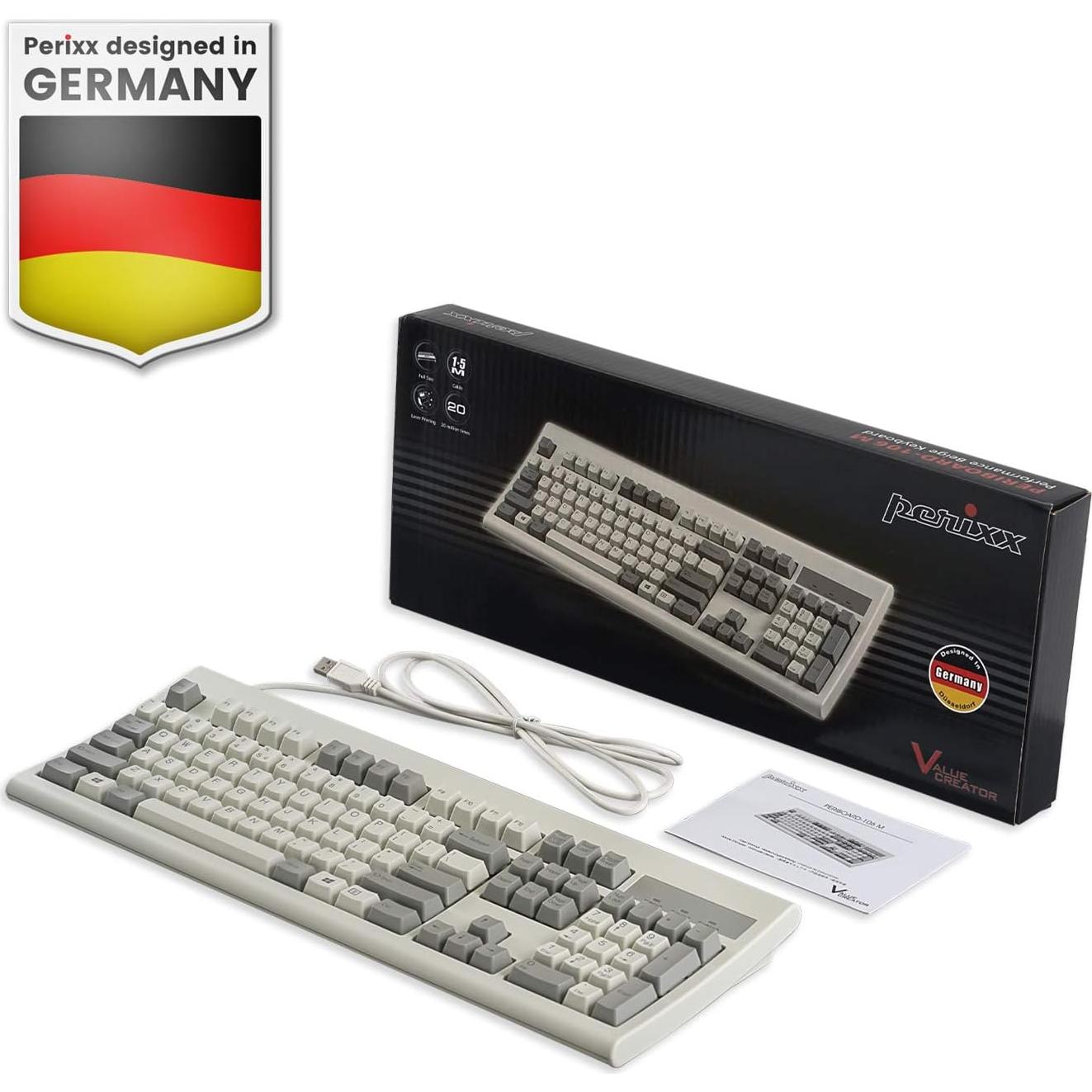 Teclado Ergonómico Completo Perixx PERIBOARD-106 y Ratón Inalámbrico PERIMICE-621