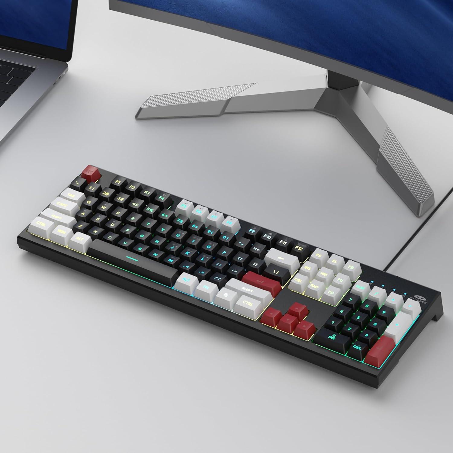 Teclado y Mouse Gaming MageGee K2 RGB Retroiluminado 104 Teclas