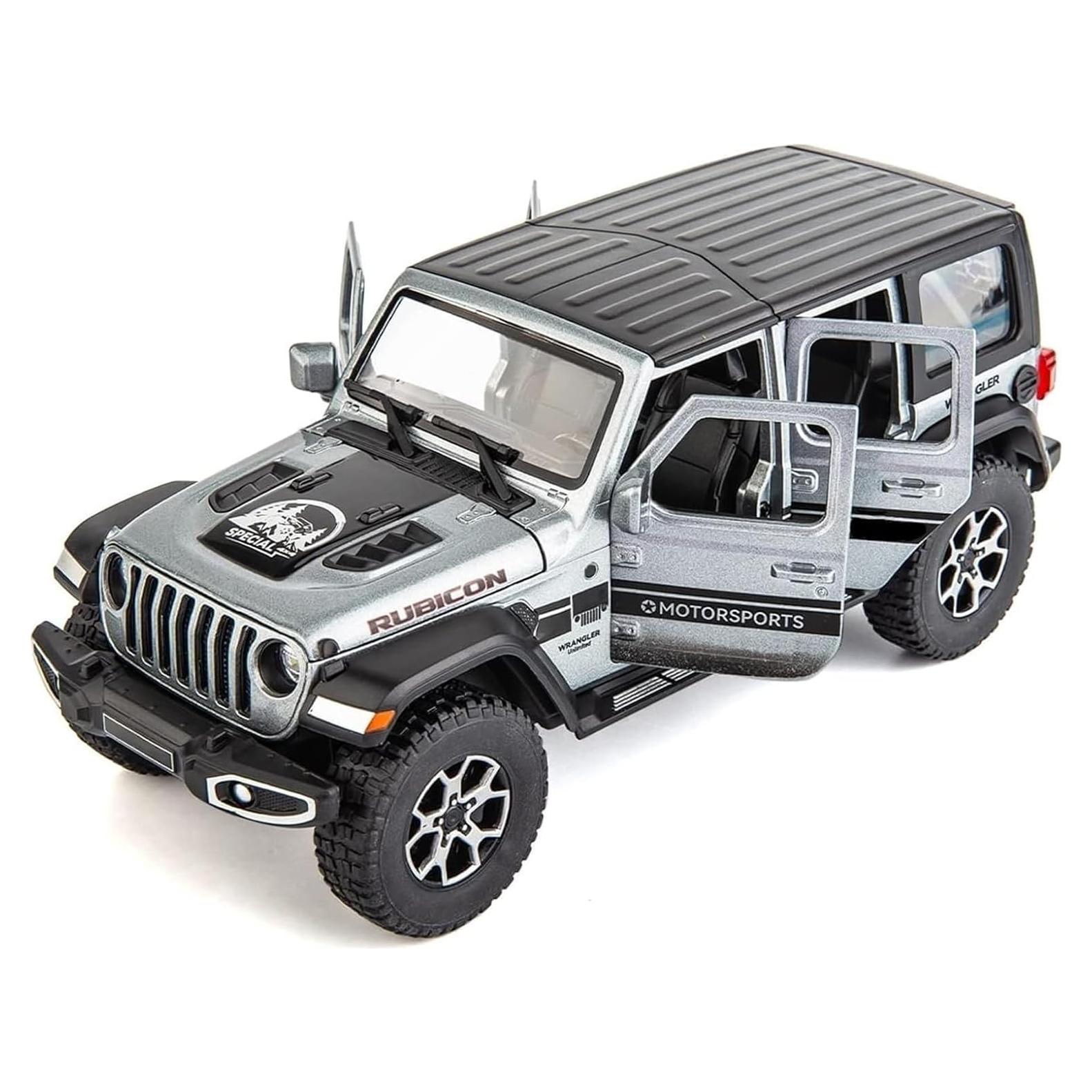 Coche de Juguete BDTCTK Wrangler 1/22 Gris con Luz y Sonido